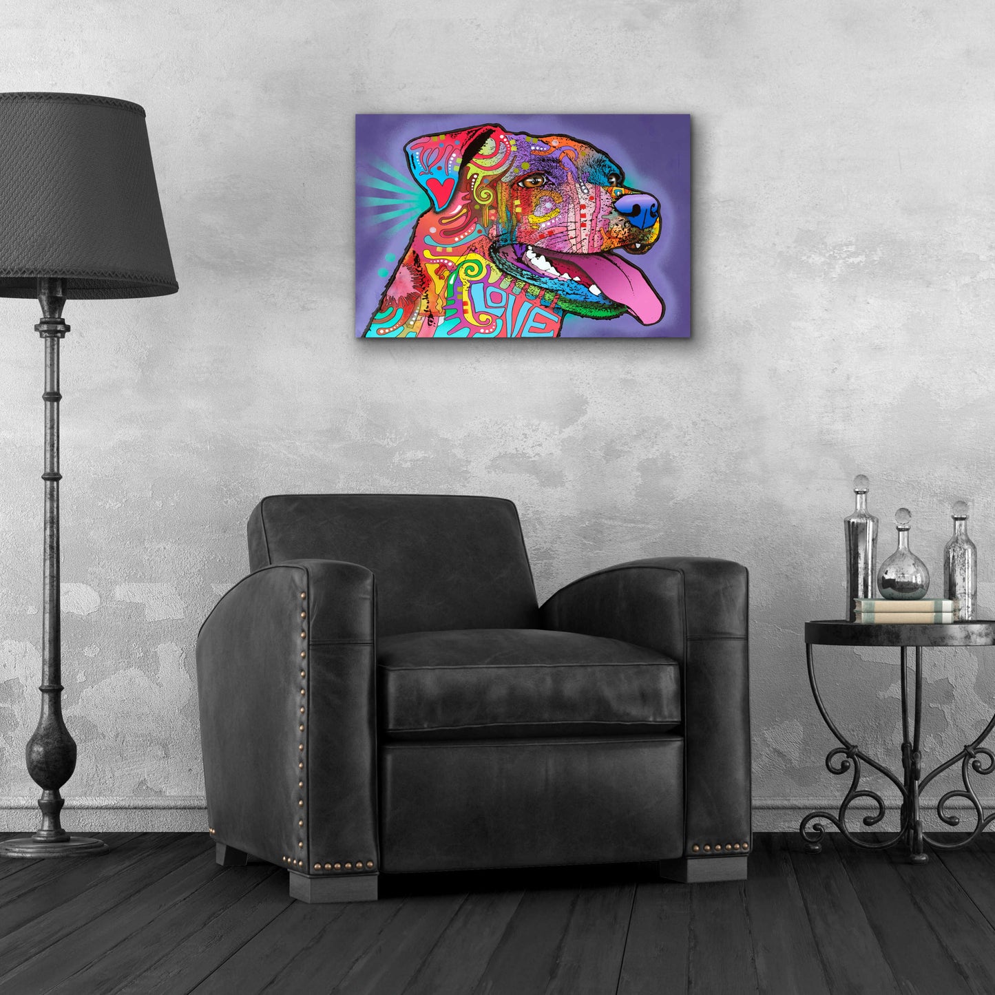 Epic Art 'Happy Lab' by Dean Russo, Acrylic Glass Wall Art,24x16