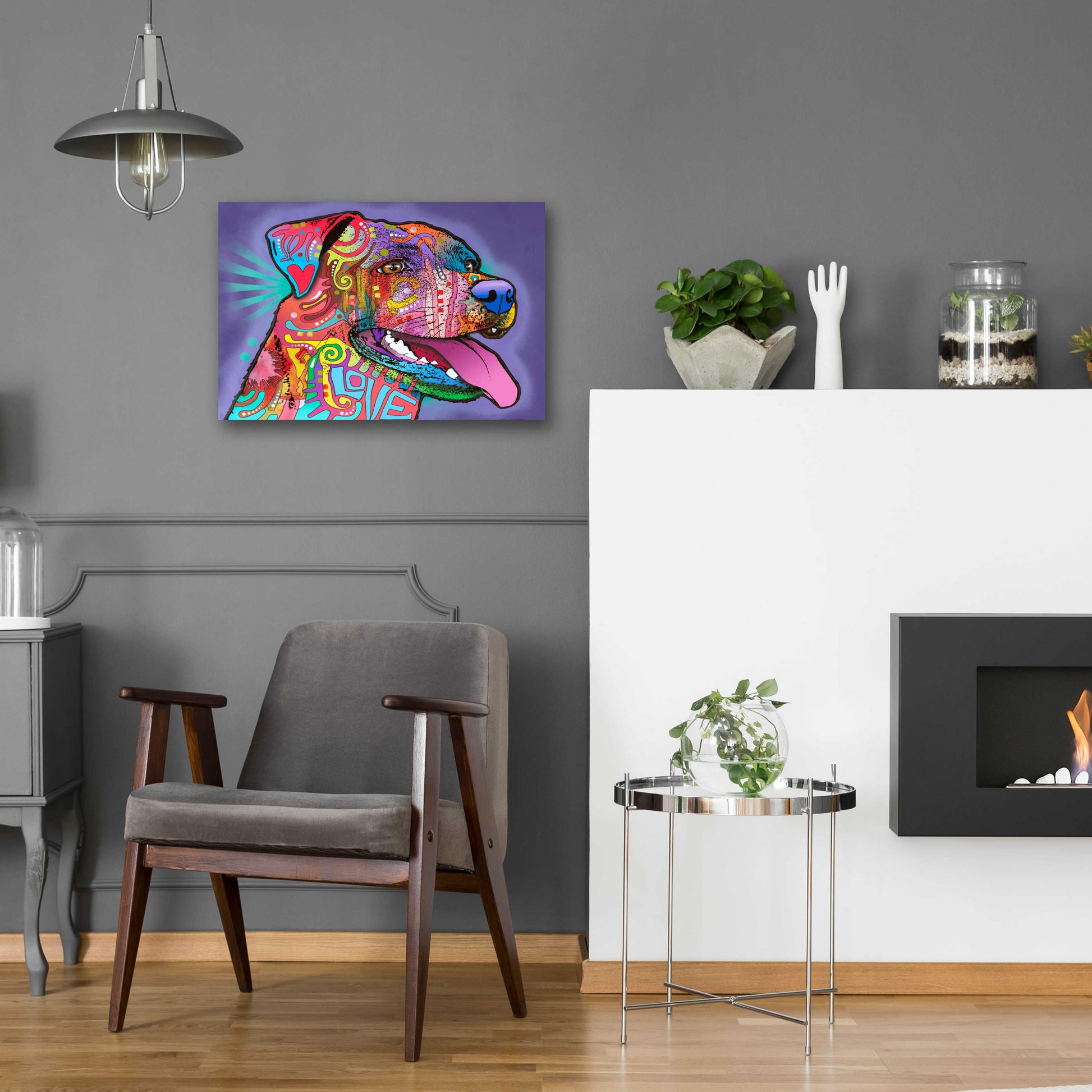 Epic Art 'Happy Lab' by Dean Russo, Acrylic Glass Wall Art,24x16