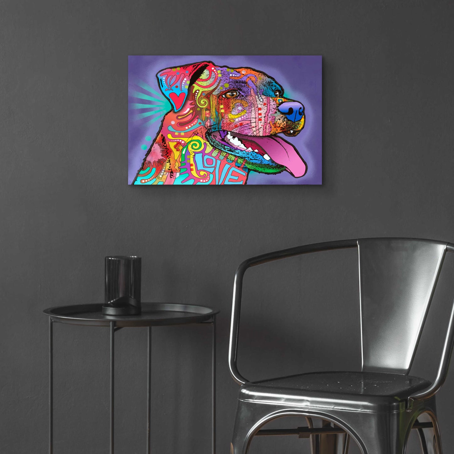 Epic Art 'Happy Lab' by Dean Russo, Acrylic Glass Wall Art,24x16