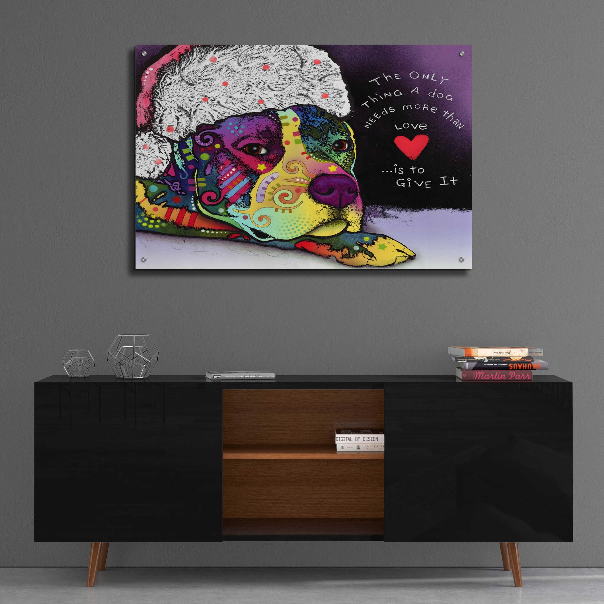 Epic Art 'Affection Christmas' by Dean Russo, Acrylic Glass Wall Art,36x24