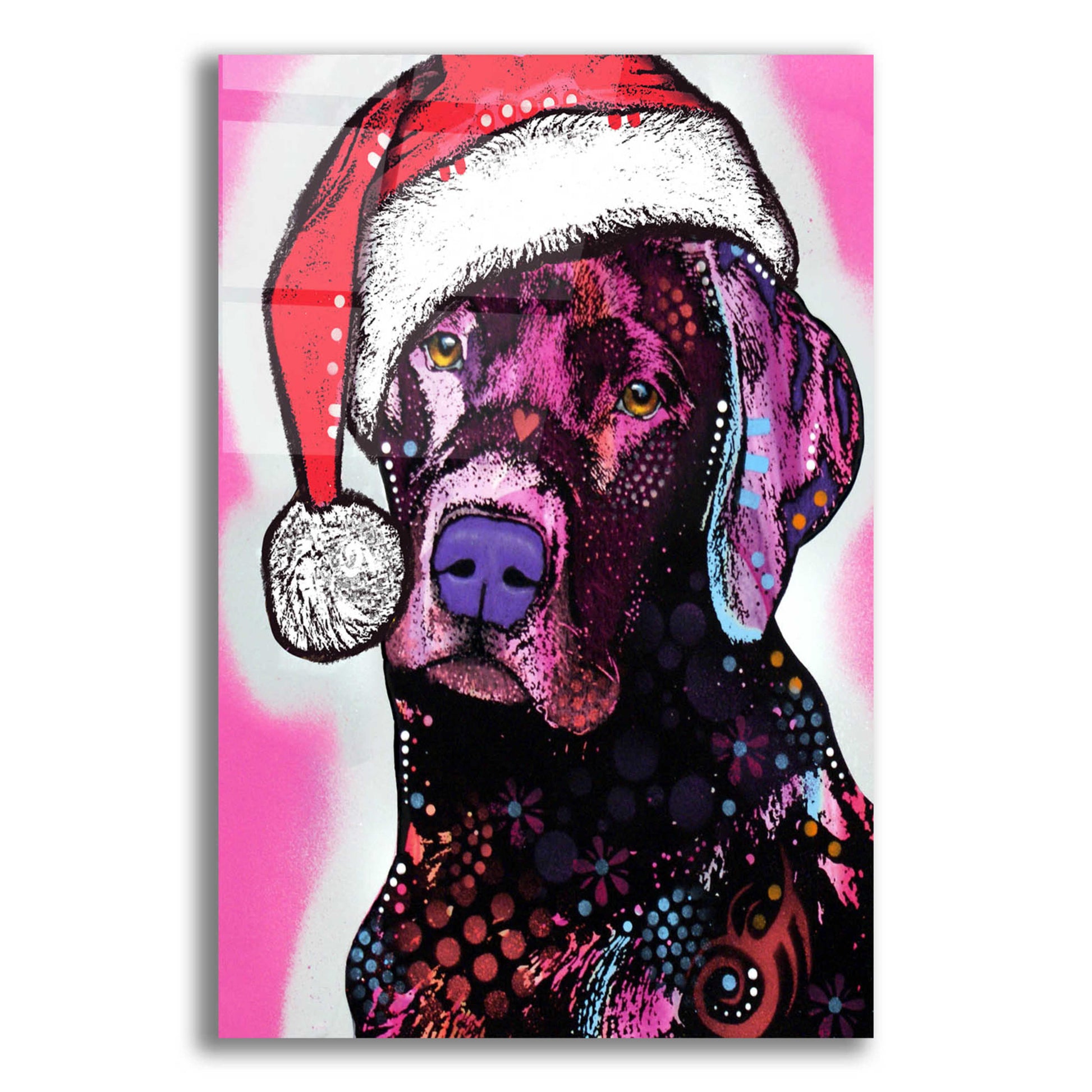 Epic Art 'Black Lab Christmas' by Dean Russo, Acrylic Glass Wall Art