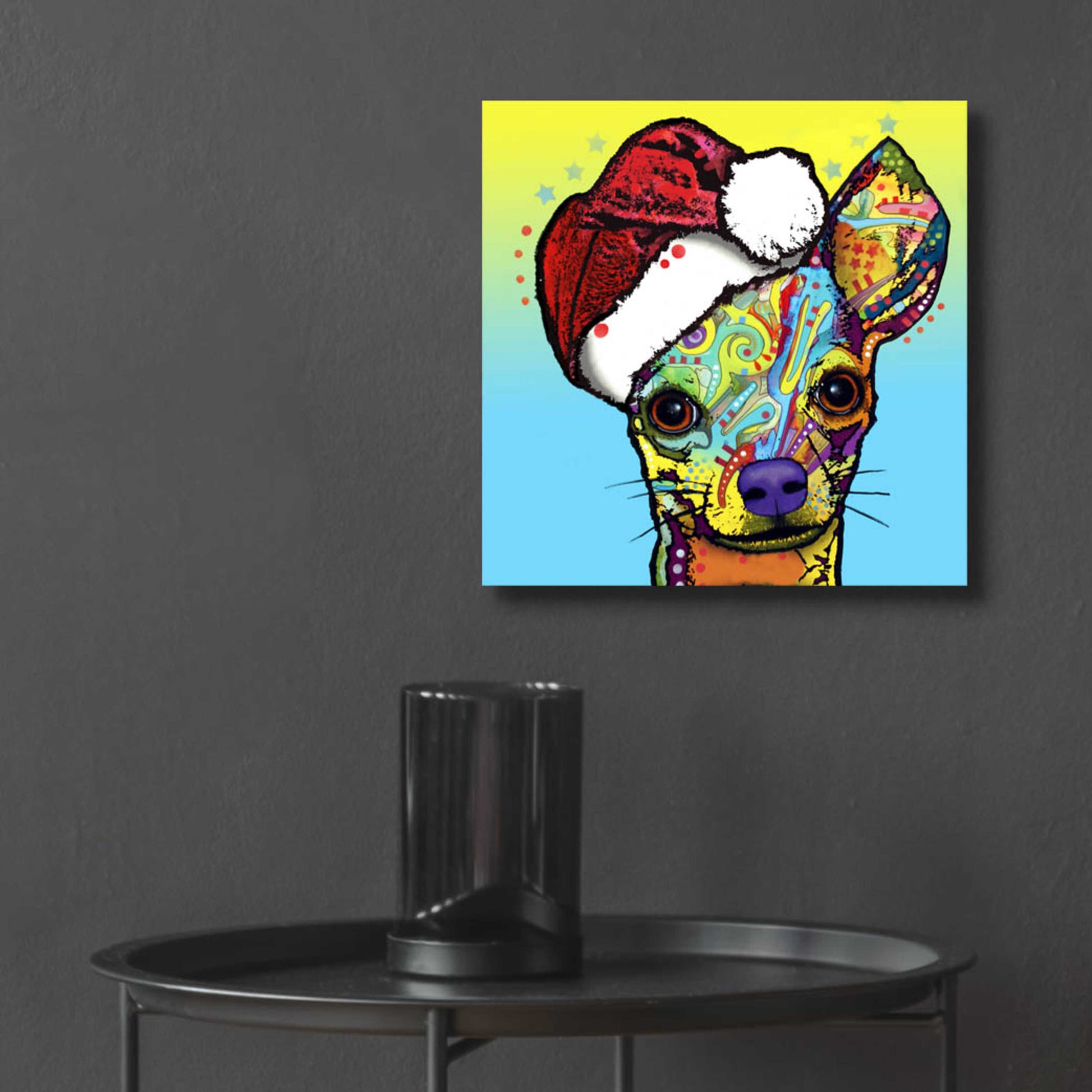 Epic Art 'Chihuahua Christmas' by Dean Russo, Acrylic Glass Wall Art,12x12