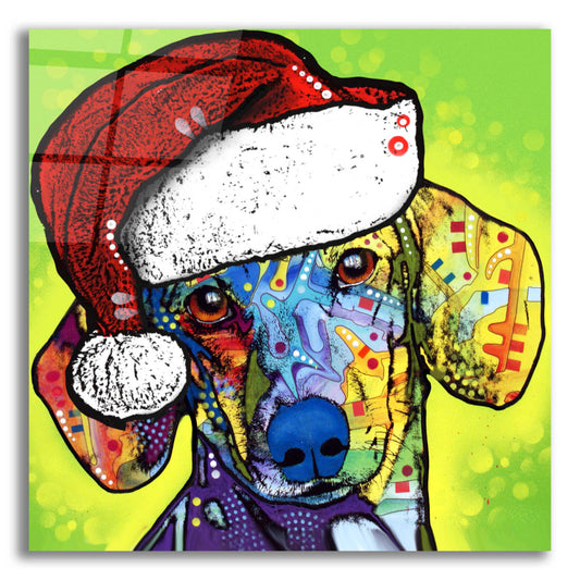 Epic Art 'Dachshund Christmas' by Dean Russo, Acrylic Glass Wall Art