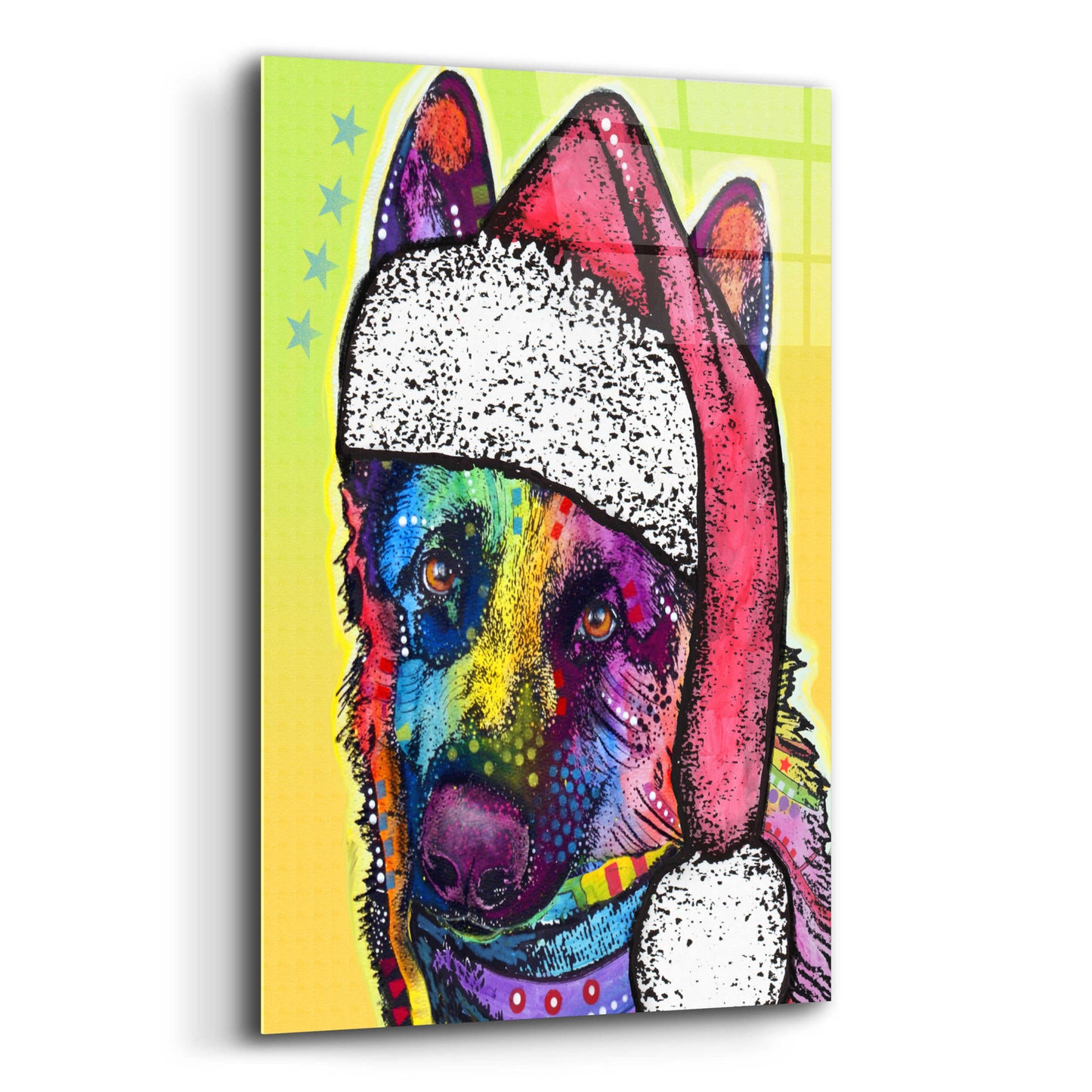 Epic Art 'German Shepherd Christmas' by Dean Russo, Acrylic Glass Wall Art,12x16