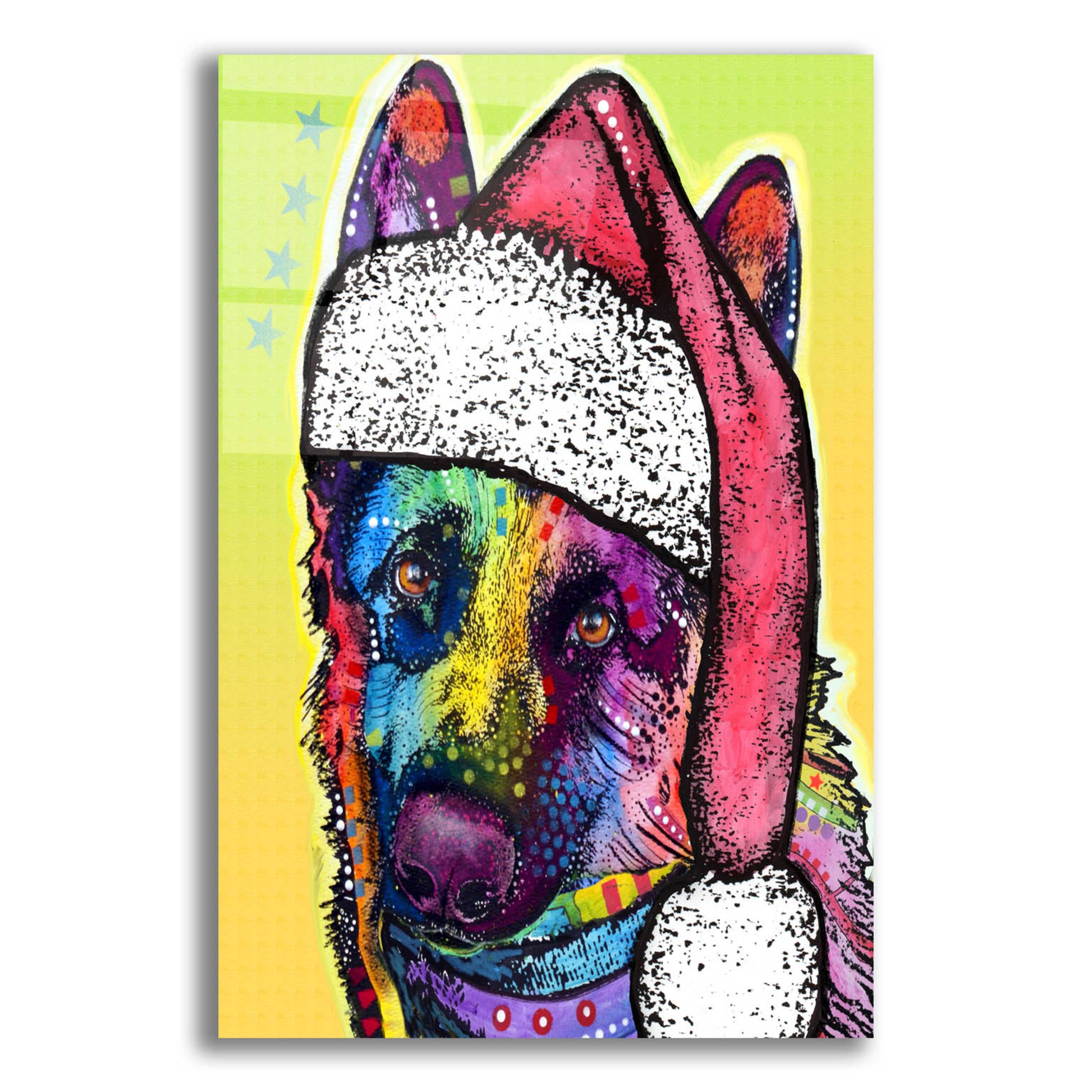 Epic Art 'German Shepherd Christmas' by Dean Russo, Acrylic Glass Wall Art,12x16