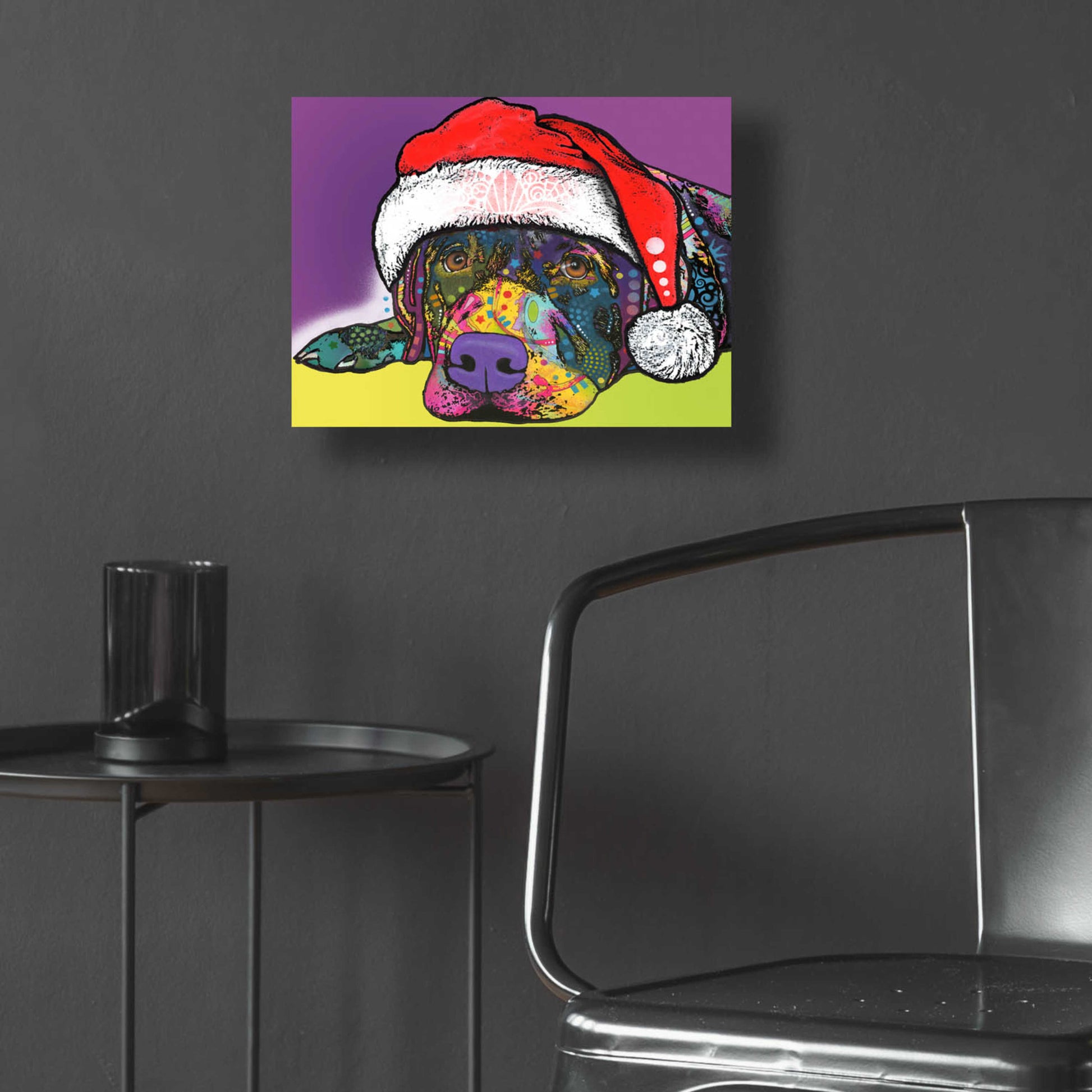 Epic Art 'Savvy Labrador Christmas' by Dean Russo, Acrylic Glass Wall Art,16x12