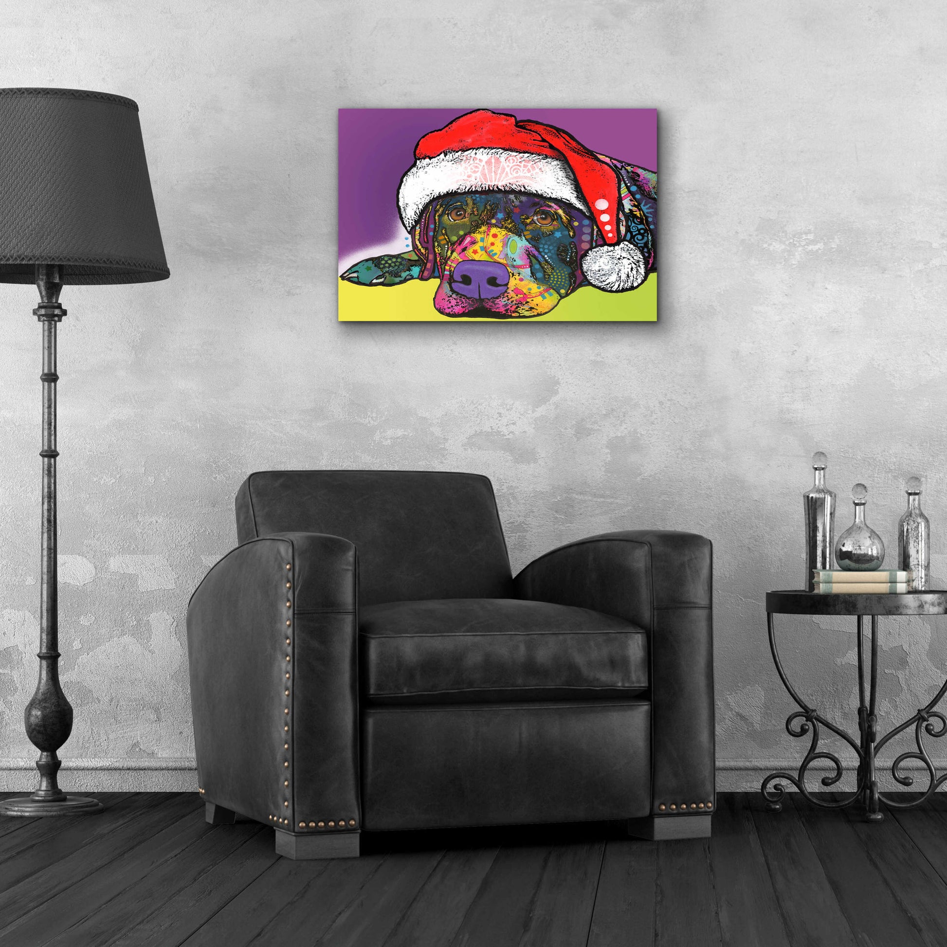 Epic Art 'Savvy Labrador Christmas' by Dean Russo, Acrylic Glass Wall Art,24x16
