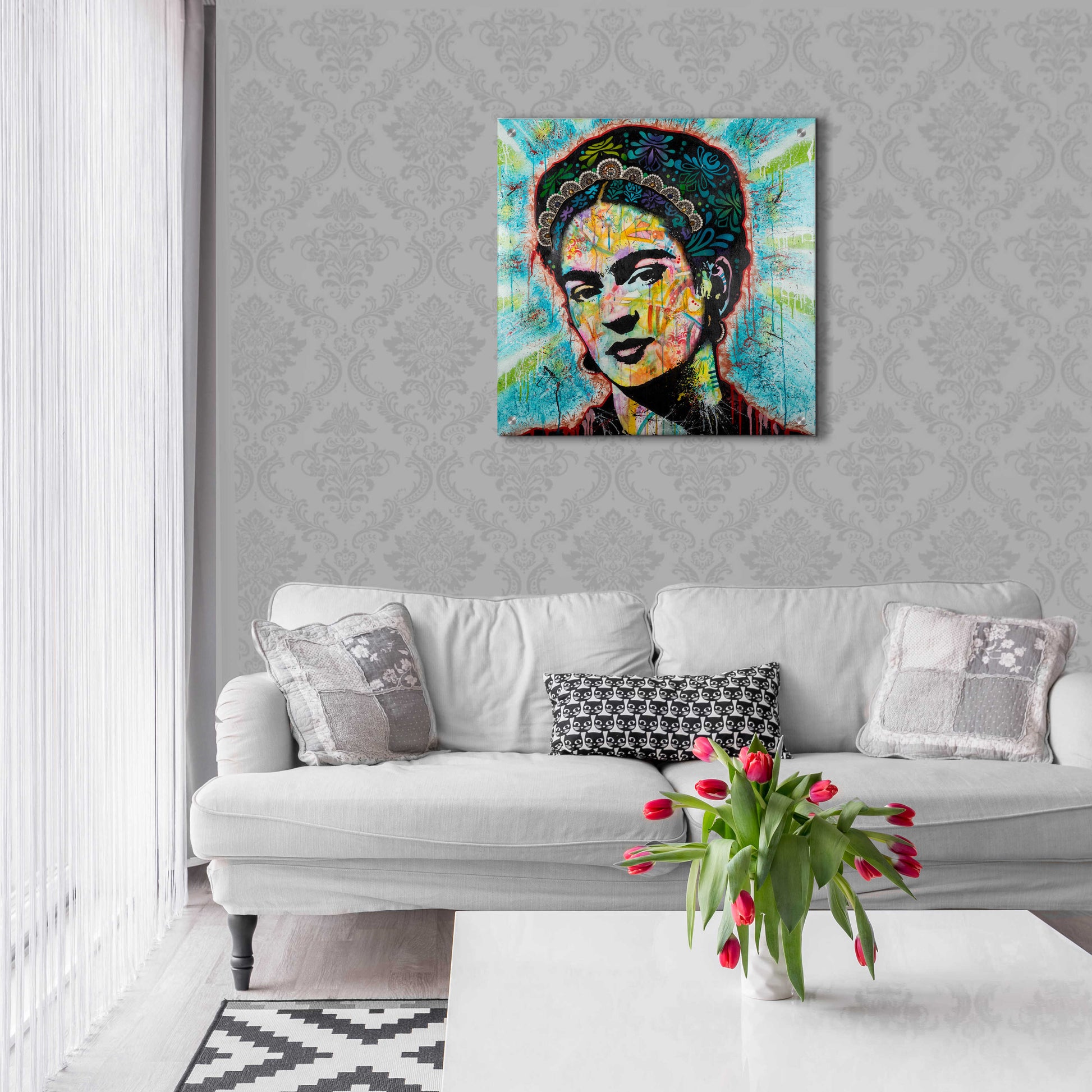 Epic Art 'Frida' by Dean Russo, Acrylic Glass Wall Art,24x24