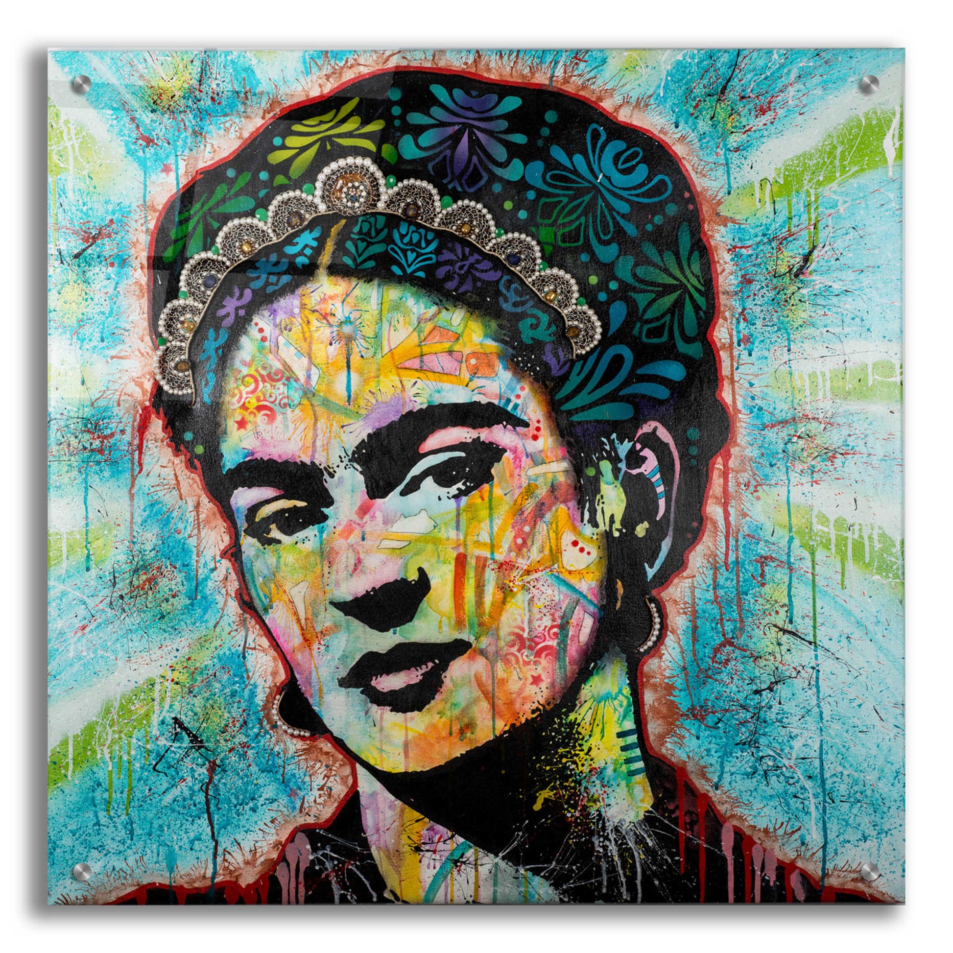 Epic Art 'Frida' by Dean Russo, Acrylic Glass Wall Art,24x24