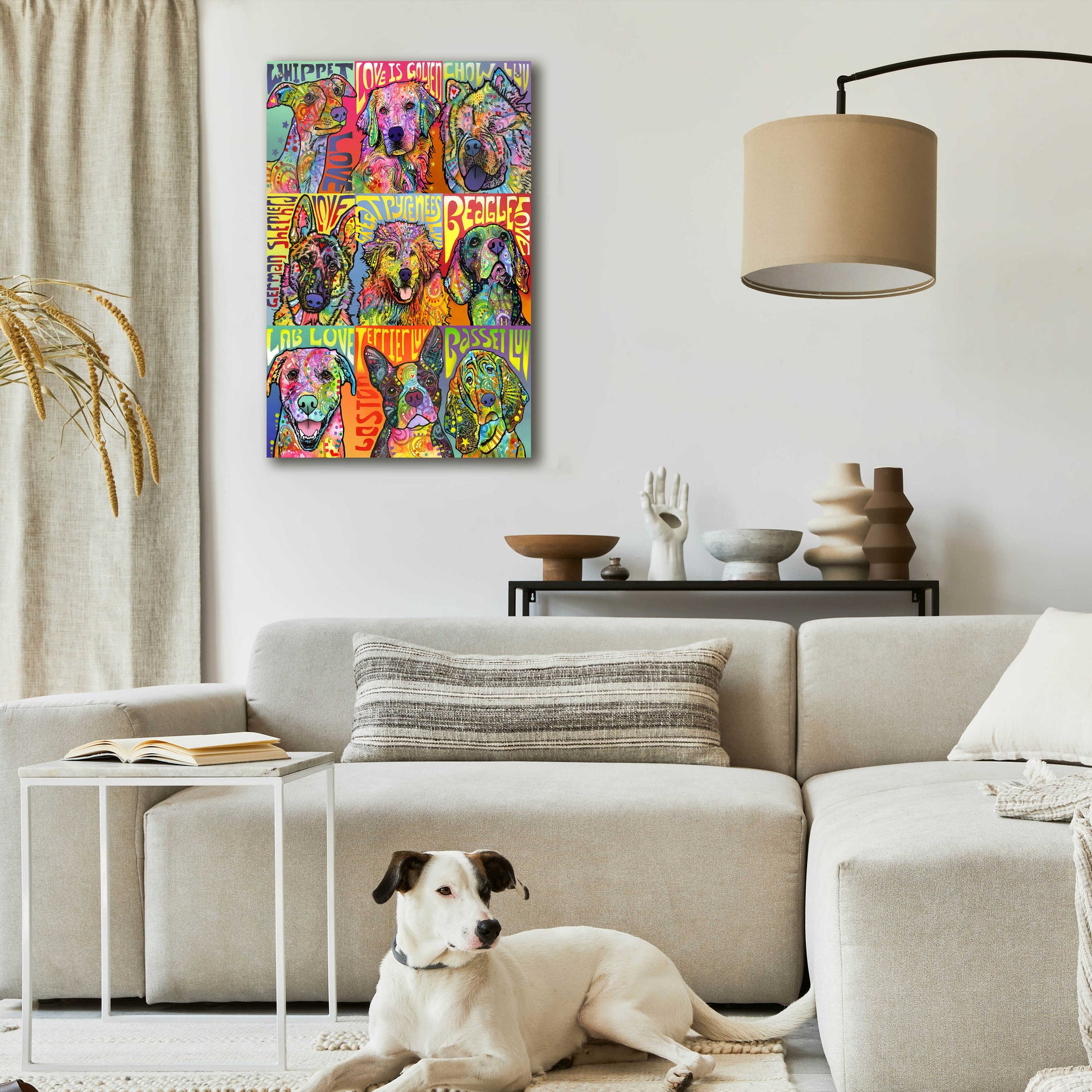 Epic Art 'Nine Up of Dogs' by Dean Russo, Acrylic Glass Wall Art,24x36