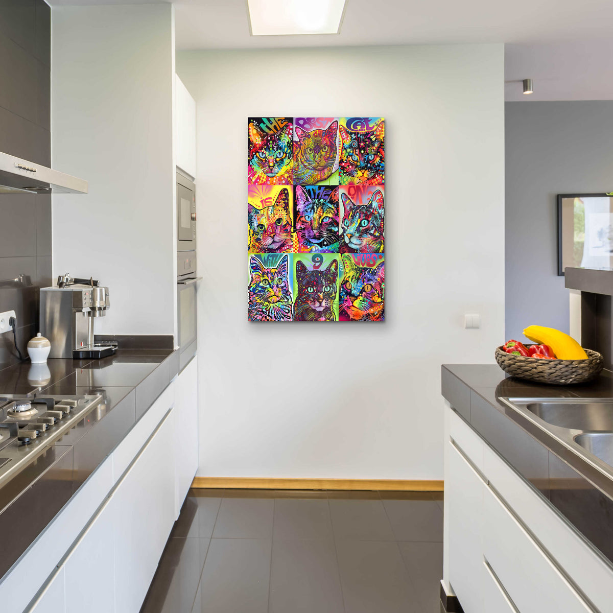 Epic Art 'Nine Up of Cats' by Dean Russo, Acrylic Glass Wall Art,24x36