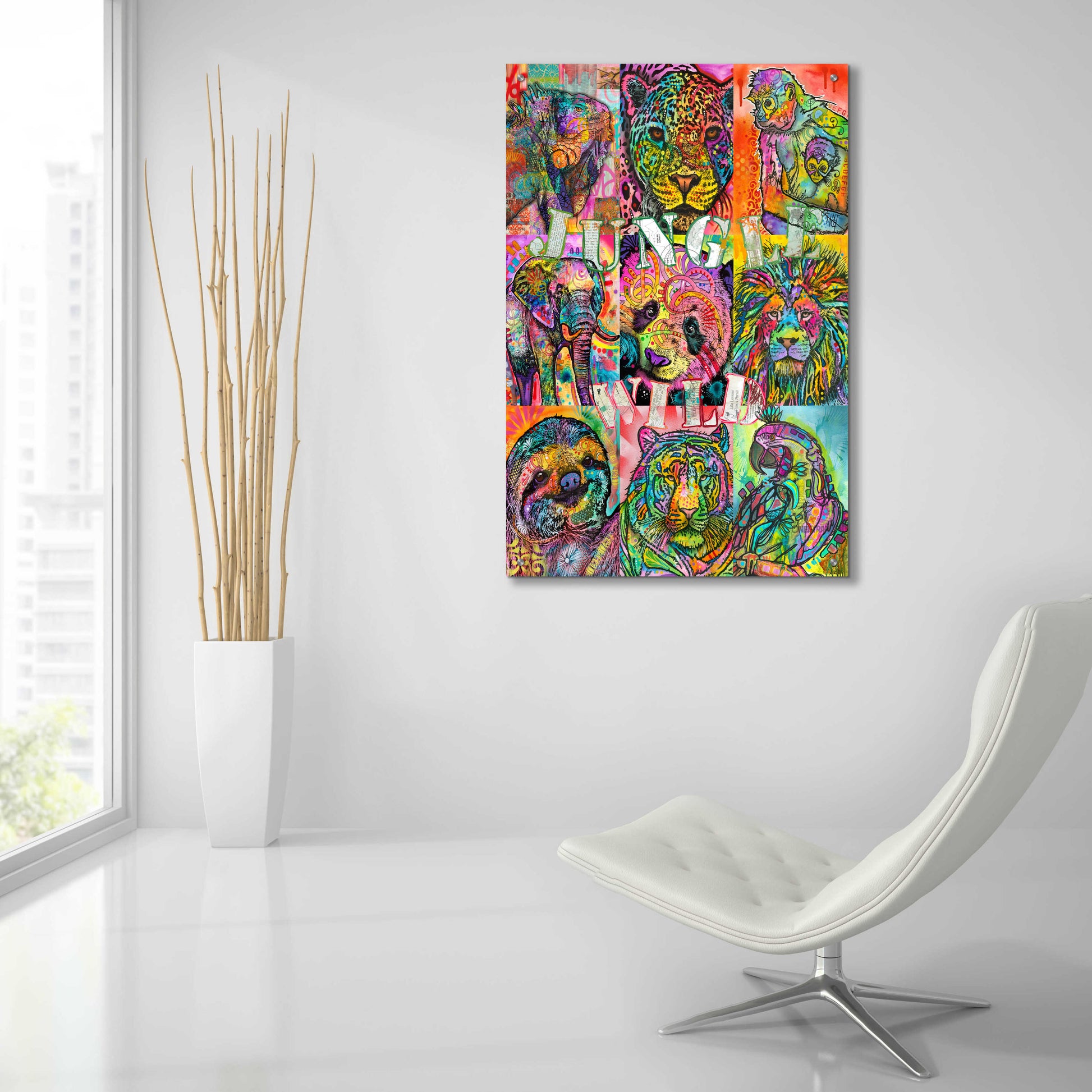 Epic Art 'Nine Up of Jungle Wild' by Dean Russo, Acrylic Glass Wall Art,24x36