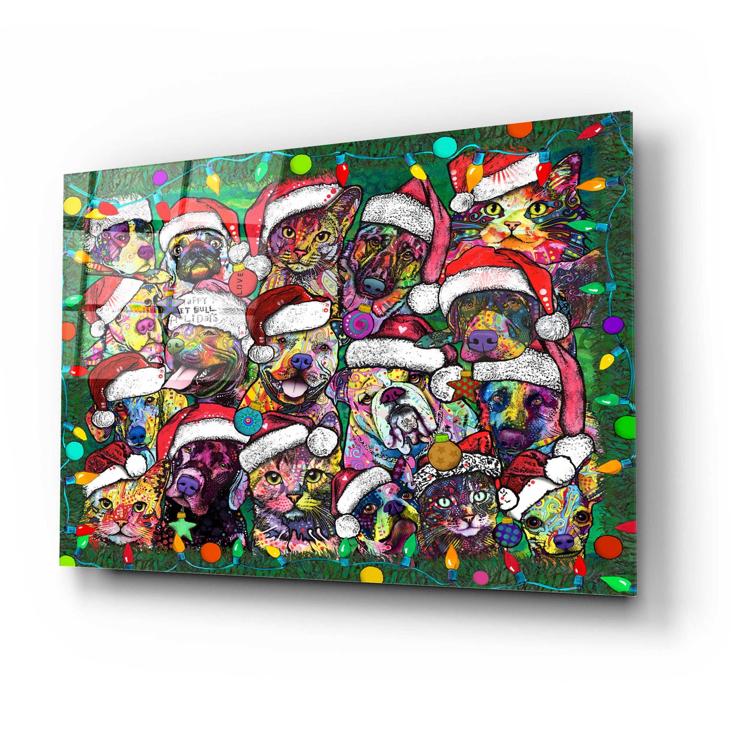 Epic Art 'Christmas Collage' by Dean Russo, Acrylic Glass Wall Art,24x16