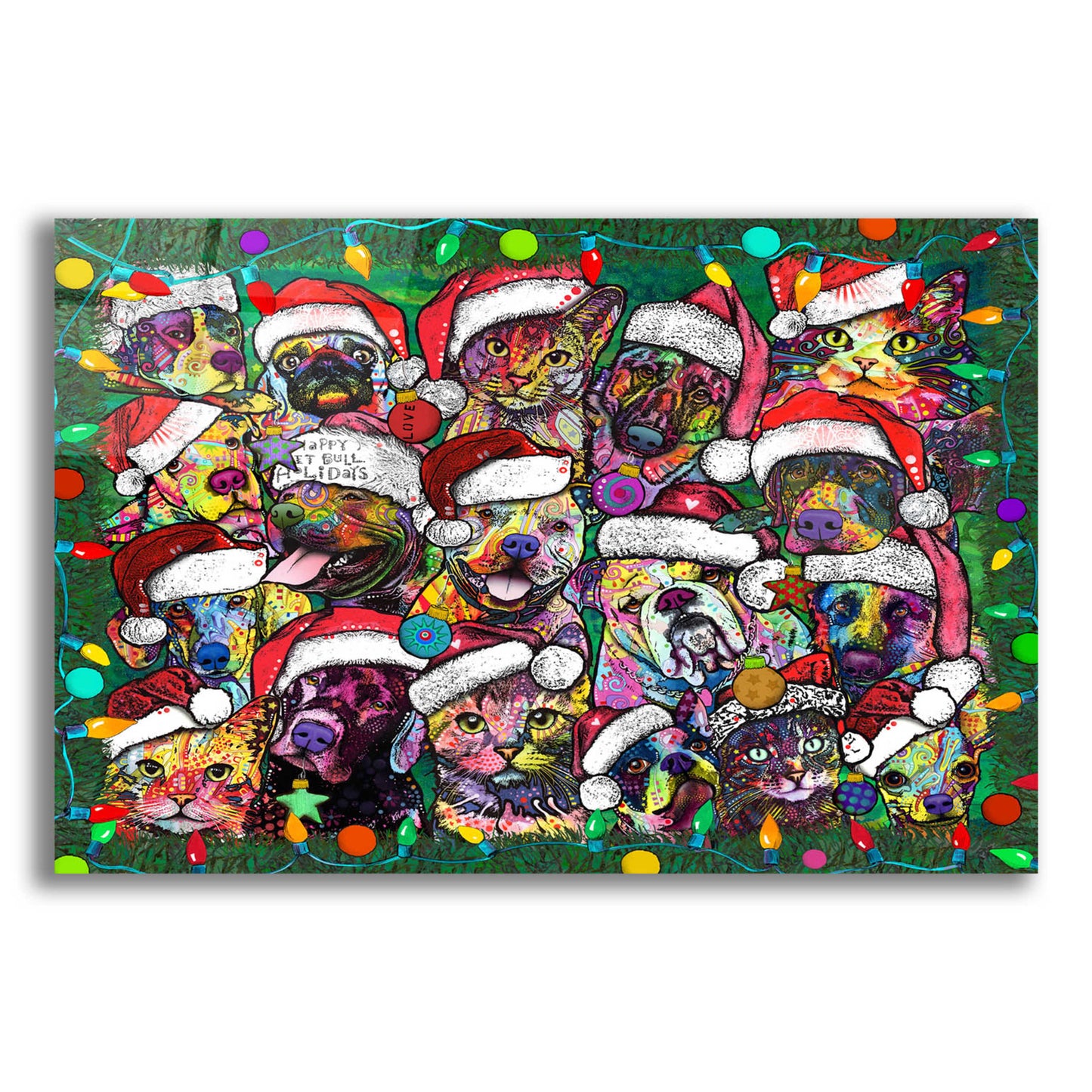 Epic Art 'Christmas Collage' by Dean Russo, Acrylic Glass Wall Art,24x16