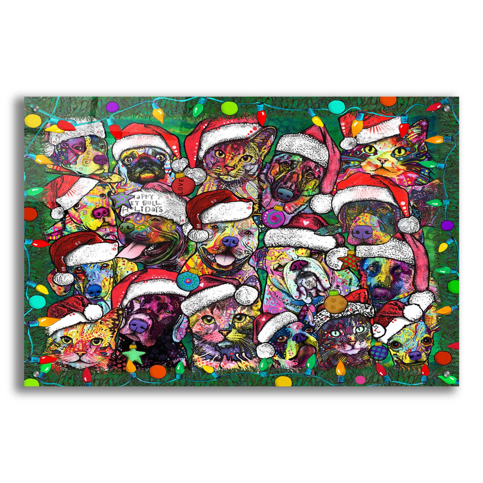 Epic Art 'Christmas Collage' by Dean Russo, Acrylic Glass Wall Art,36x24