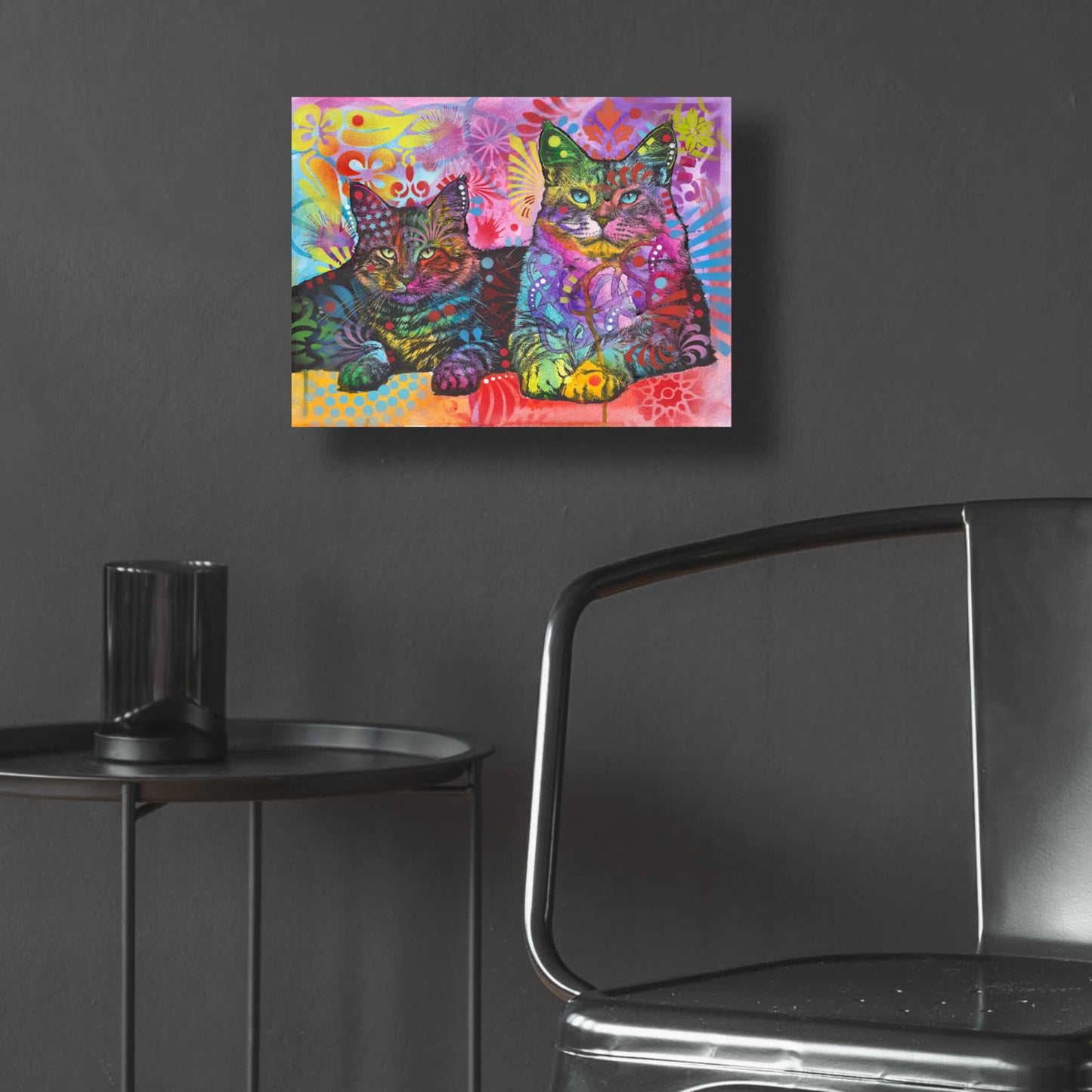 Epic Art '2 Cats' by Dean Russo, Acrylic Glass Wall Art,16x12