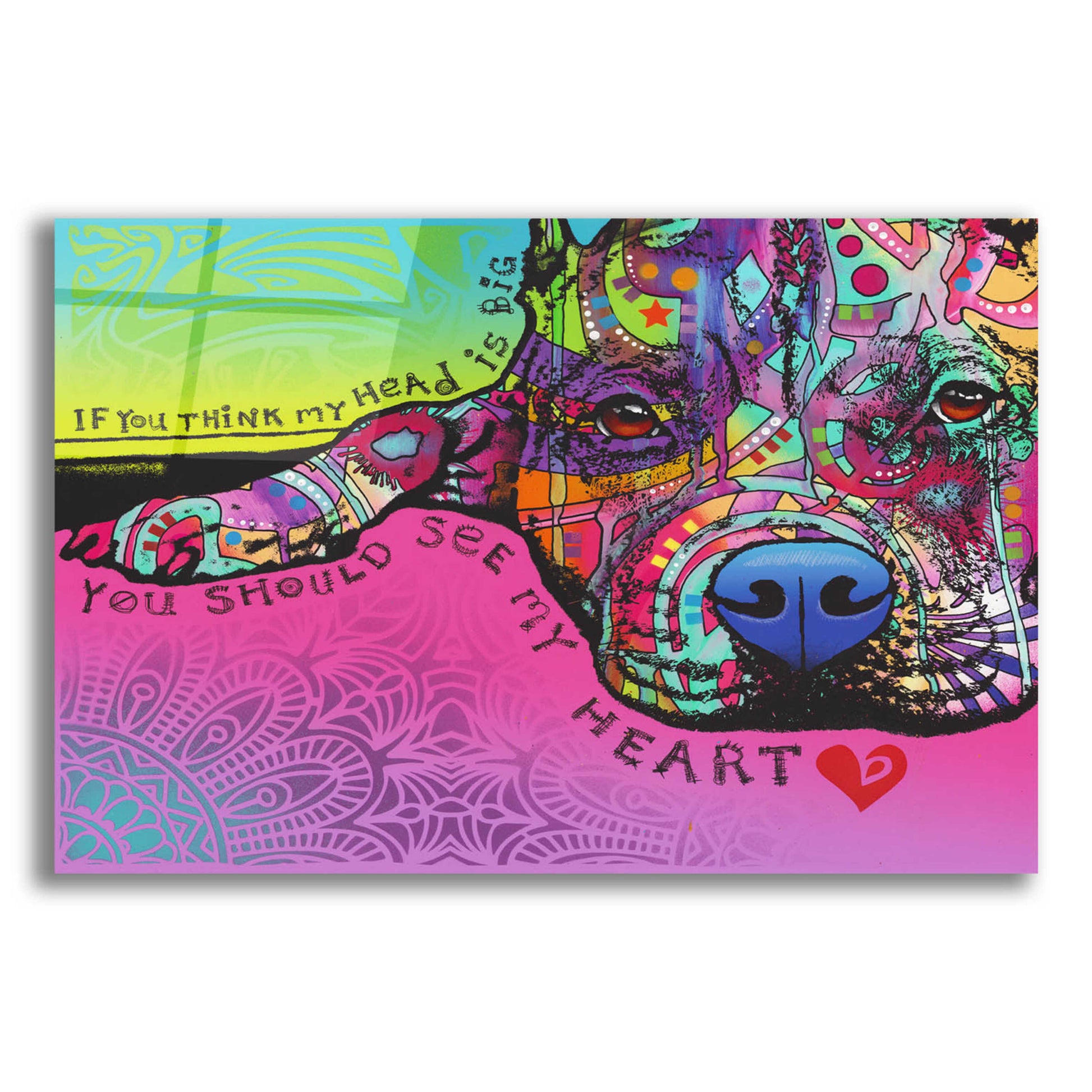 Epic Art 'You Should See My Heart' by Dean Russo, Acrylic Glass Wall Art,16x12