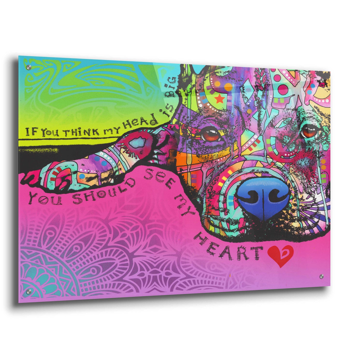 Epic Art 'You Should See My Heart' by Dean Russo, Acrylic Glass Wall Art,36x24