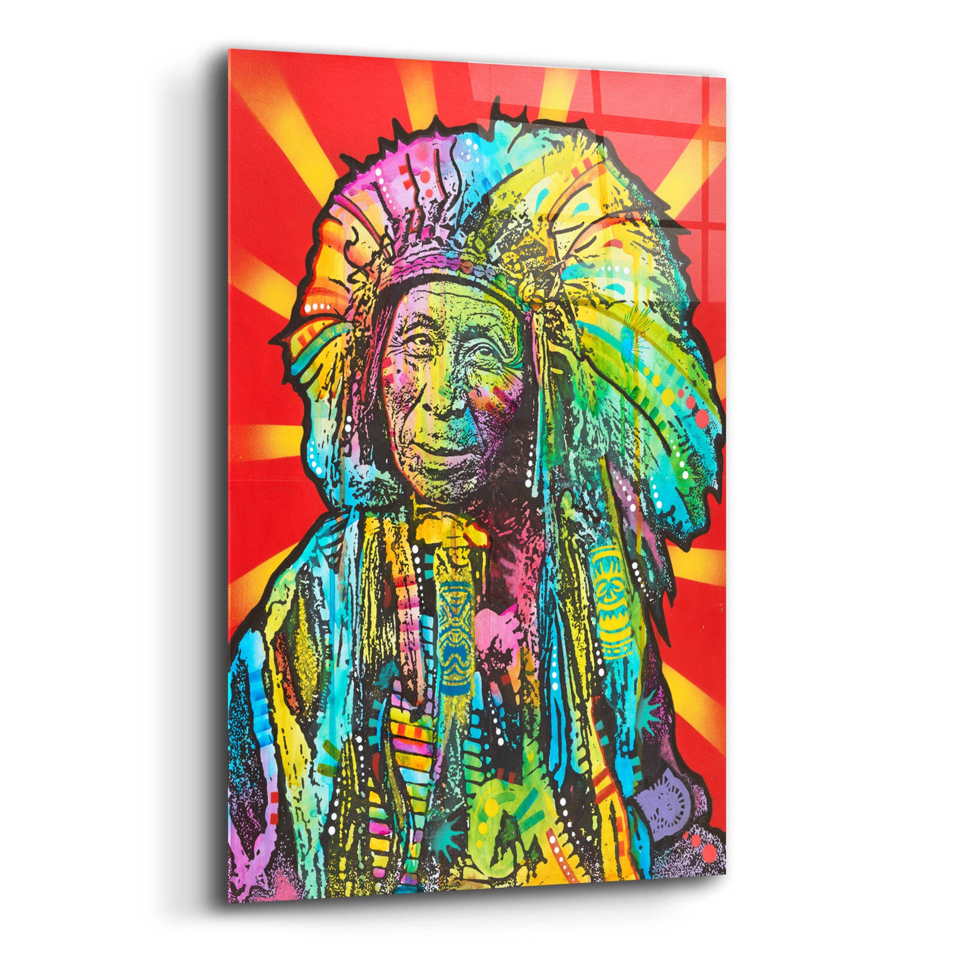 Epic Art 'Native American I' by Dean Russo, Acrylic Glass Wall Art,12x16