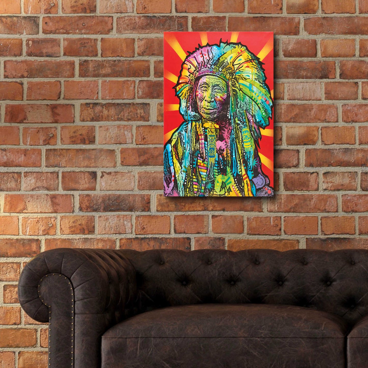 Epic Art 'Native American I' by Dean Russo, Acrylic Glass Wall Art,16x24