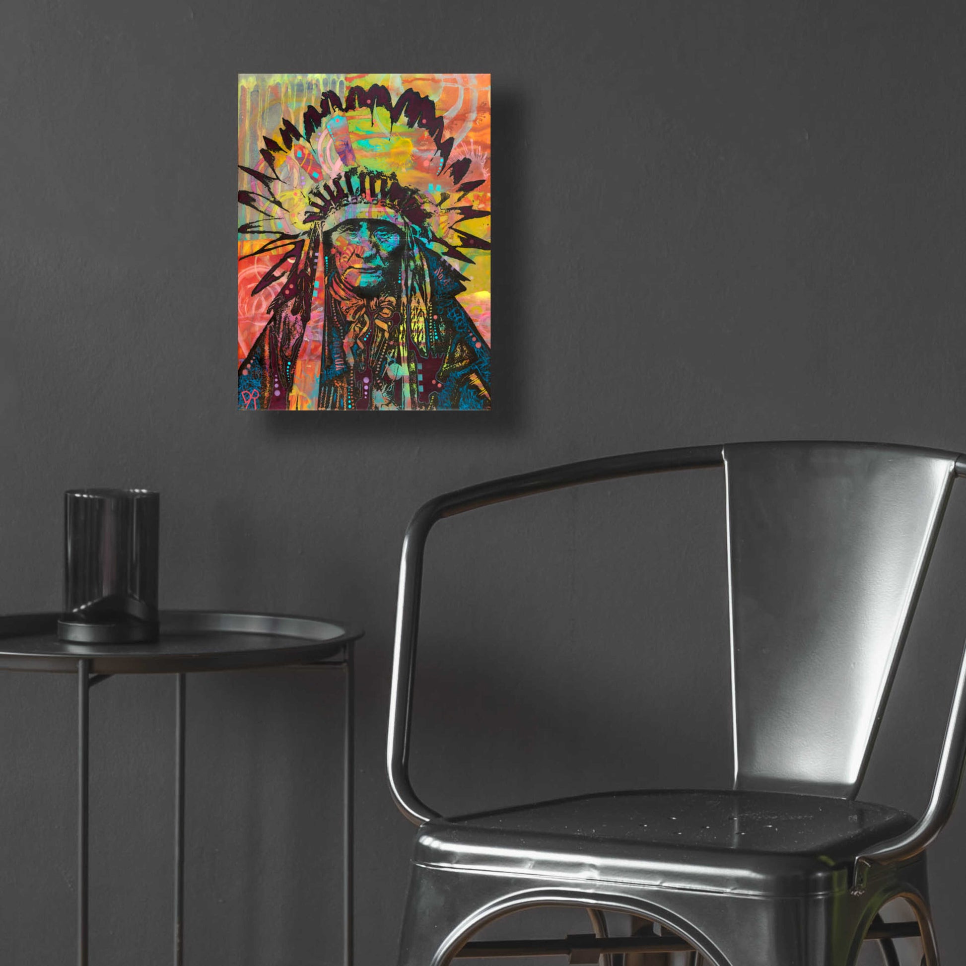 Epic Art 'Native American II' by Dean Russo, Acrylic Glass Wall Art,12x16