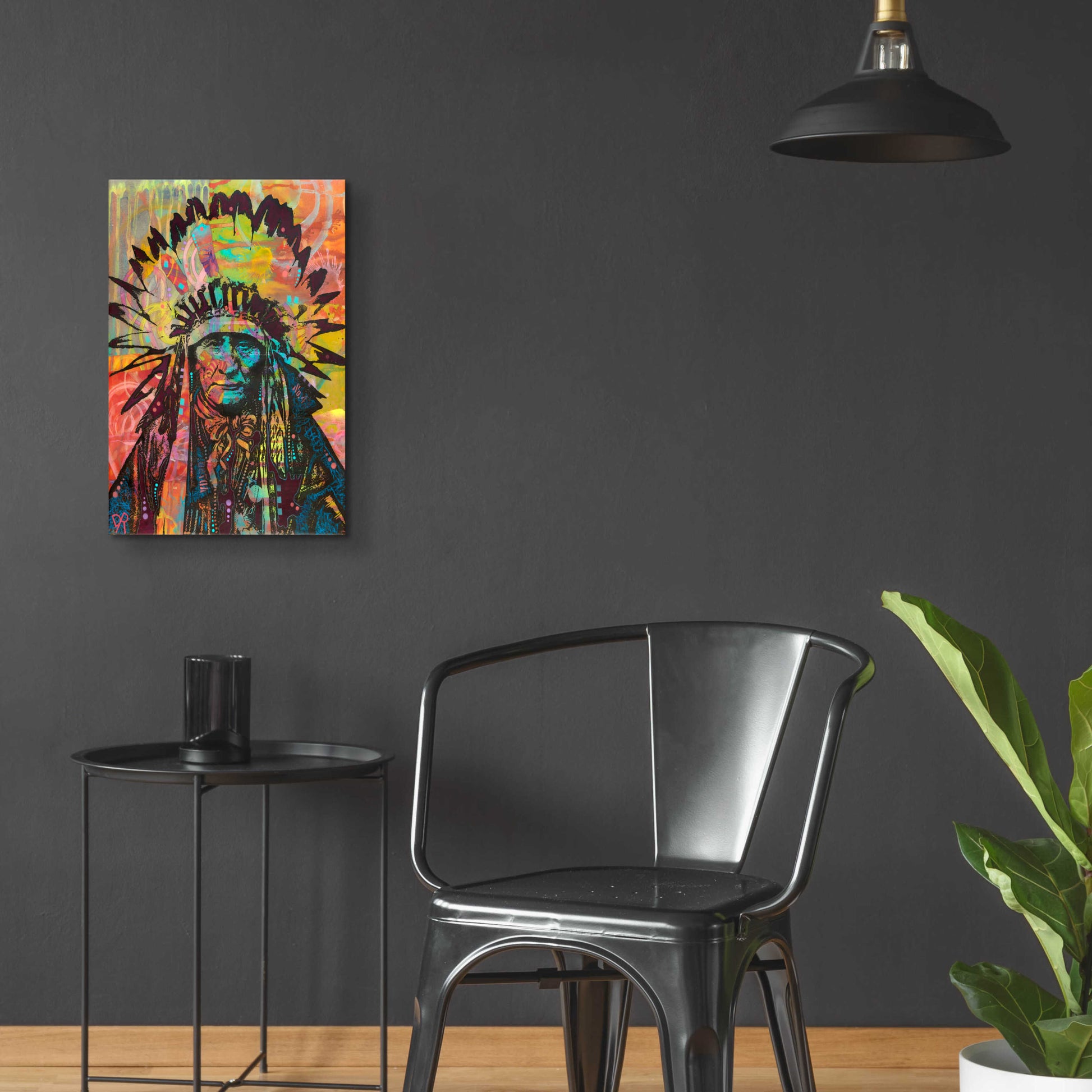 Epic Art 'Native American II' by Dean Russo, Acrylic Glass Wall Art,16x24