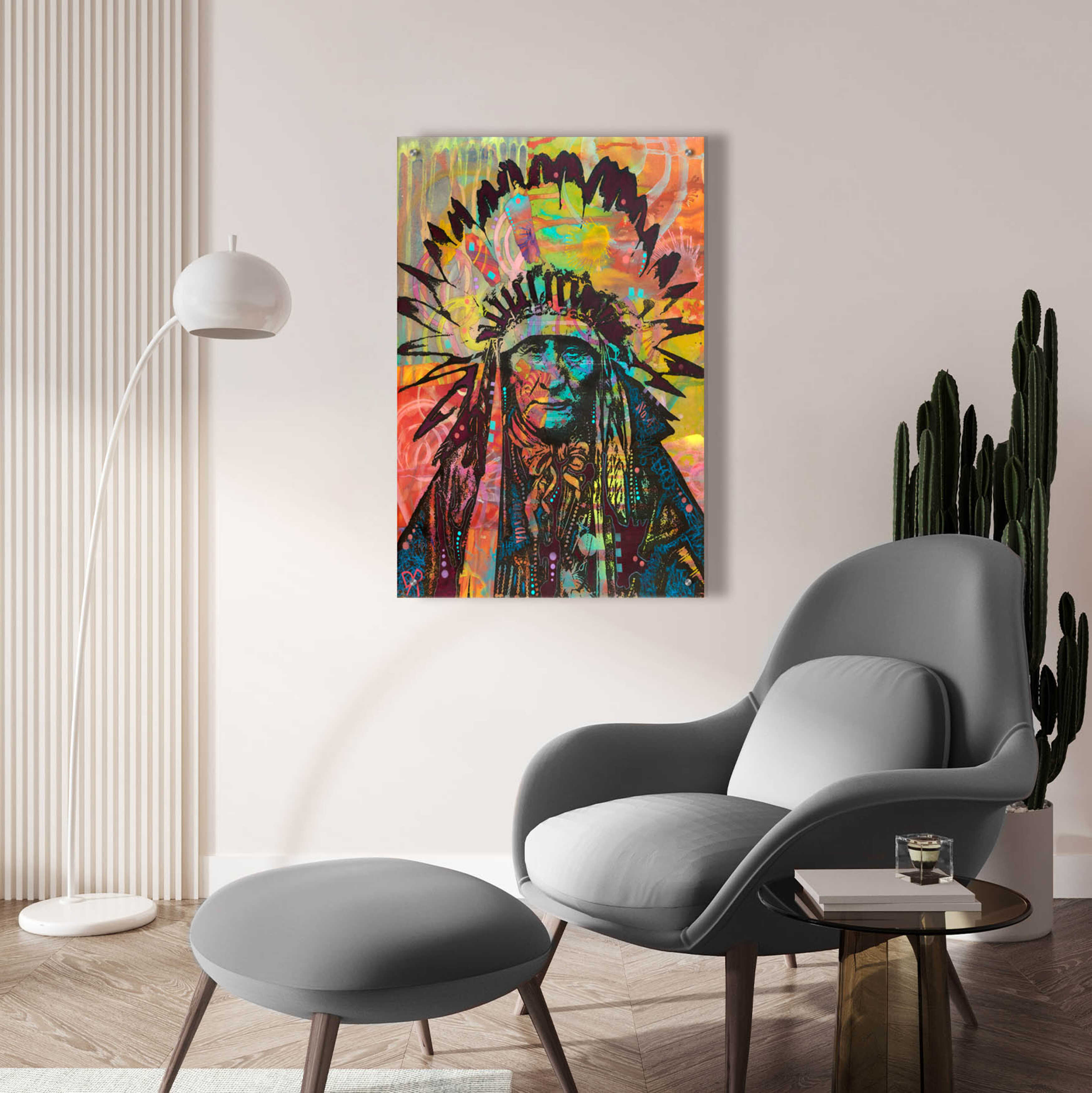 Epic Art 'Native American II' by Dean Russo, Acrylic Glass Wall