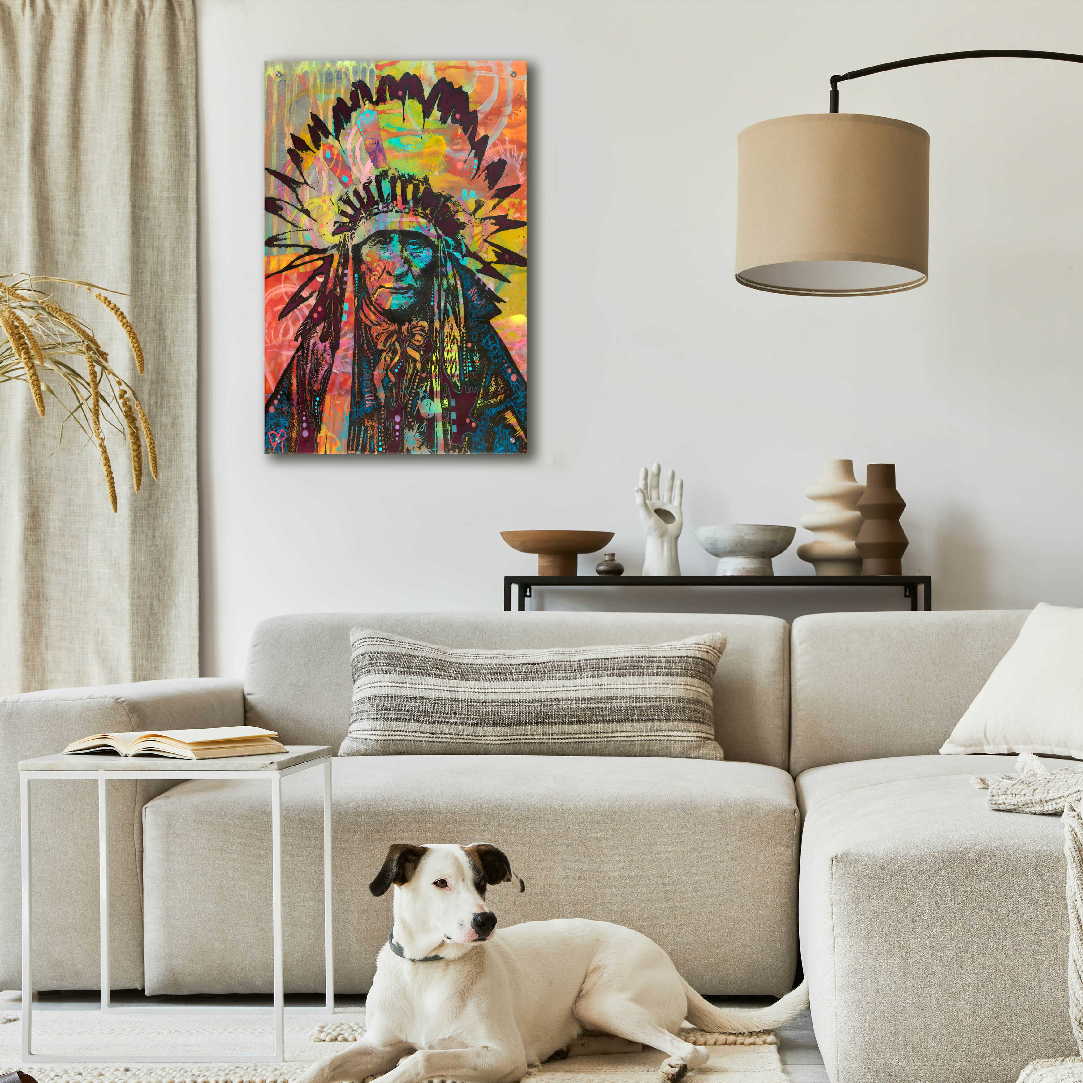Epic Art 'Native American II' by Dean Russo, Acrylic Glass Wall