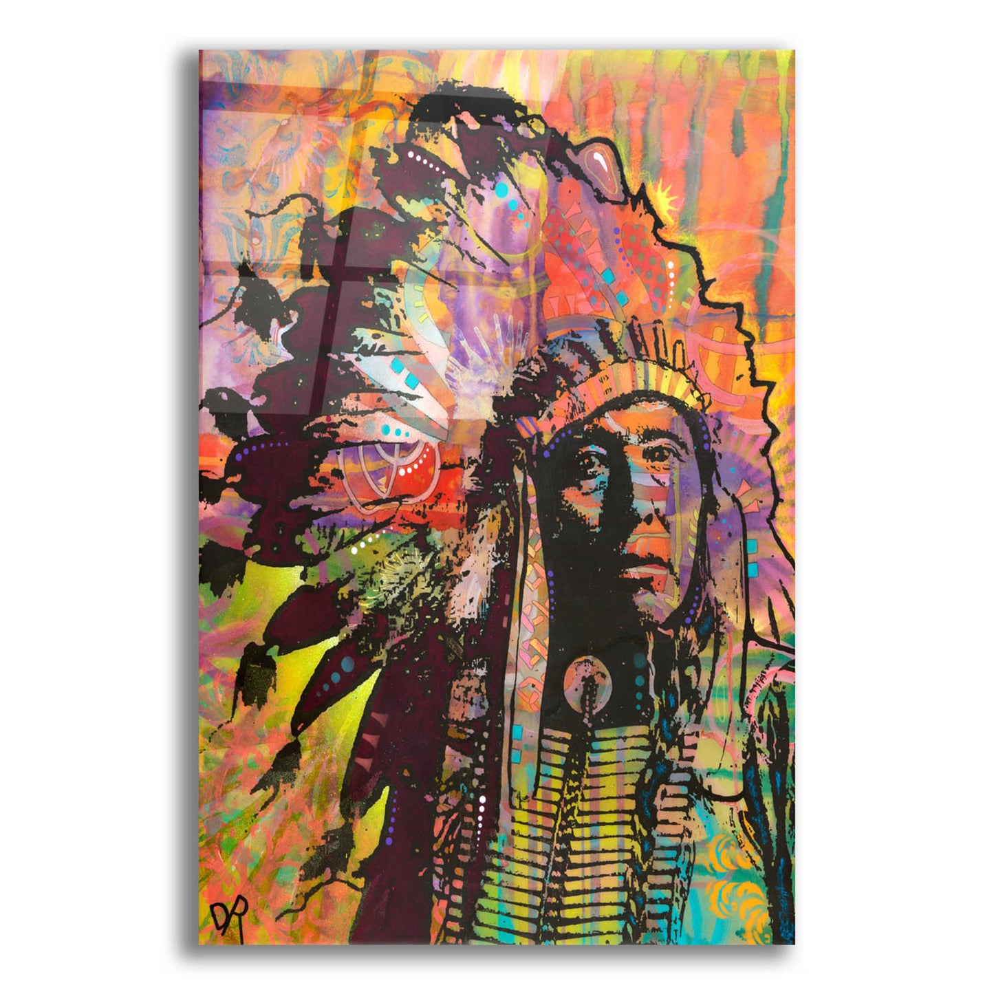 Epic Art 'Native American III' by Dean Russo, Acrylic Glass Wall Art