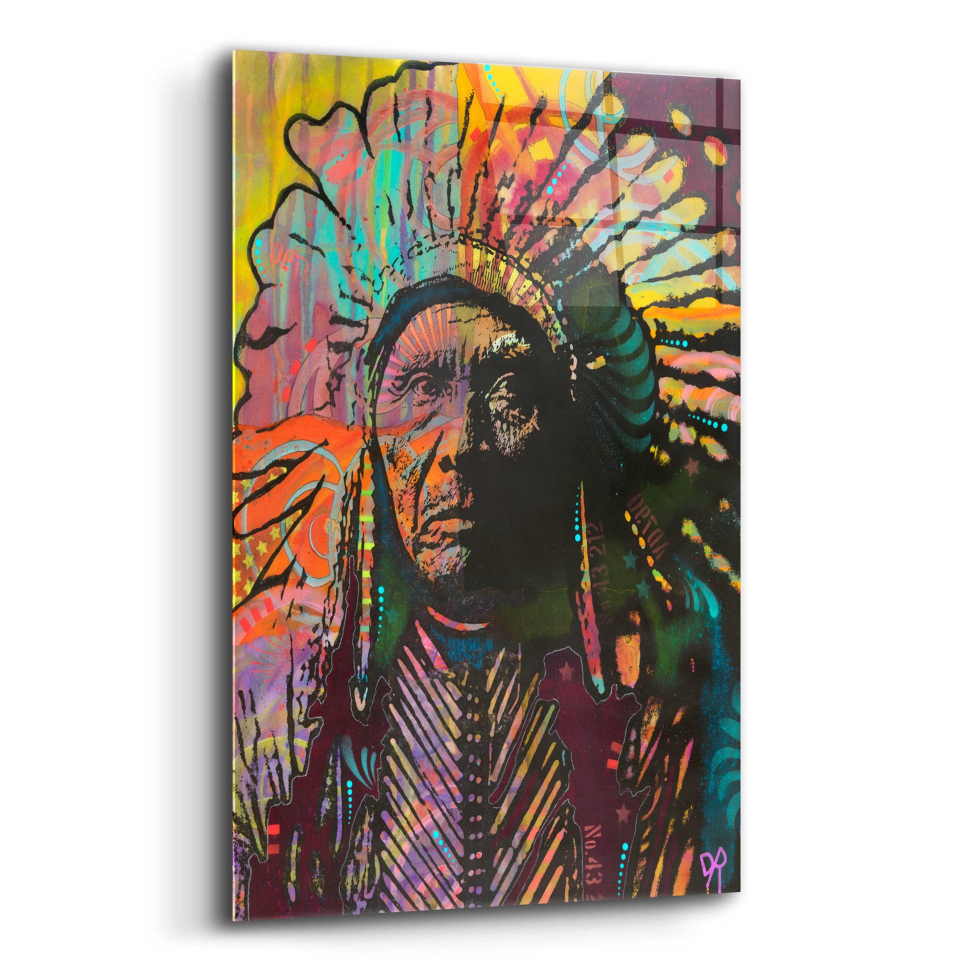 Epic Art 'Native American IV' by Dean Russo, Acrylic Glass Wall Art,12x16