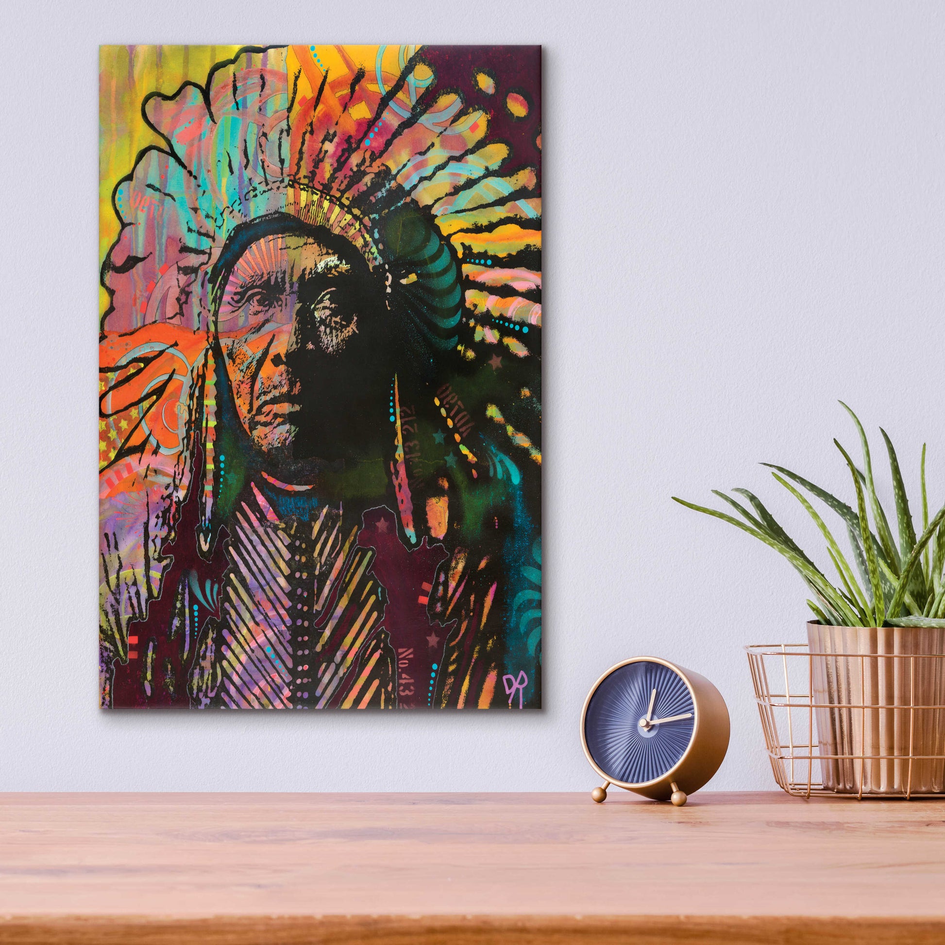 Epic Art 'Native American IV' by Dean Russo, Acrylic Glass Wall Art,12x16