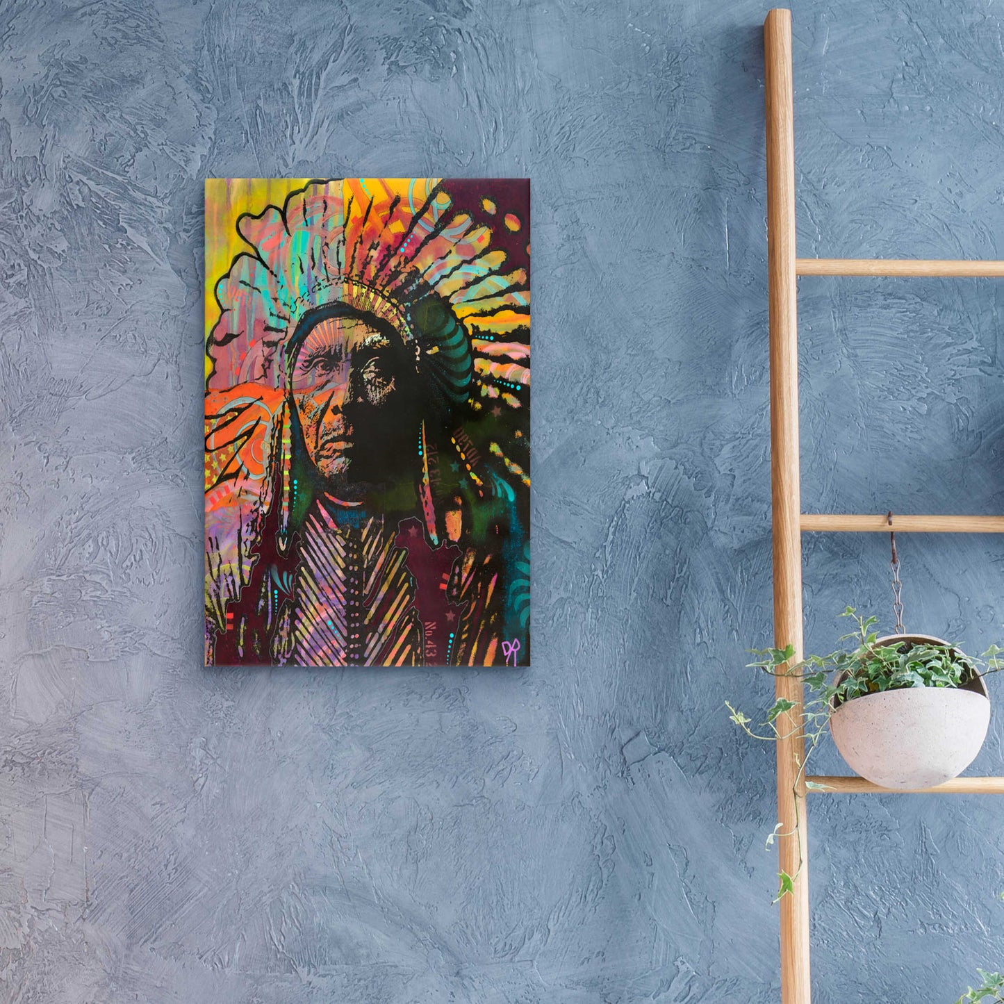 Epic Art 'Native American IV' by Dean Russo, Acrylic Glass Wall Art,16x24