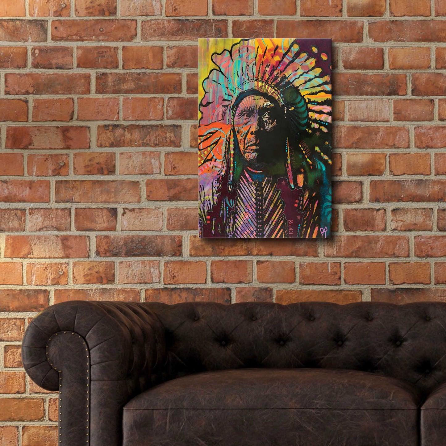 Epic Art 'Native American IV' by Dean Russo, Acrylic Glass Wall Art,16x24