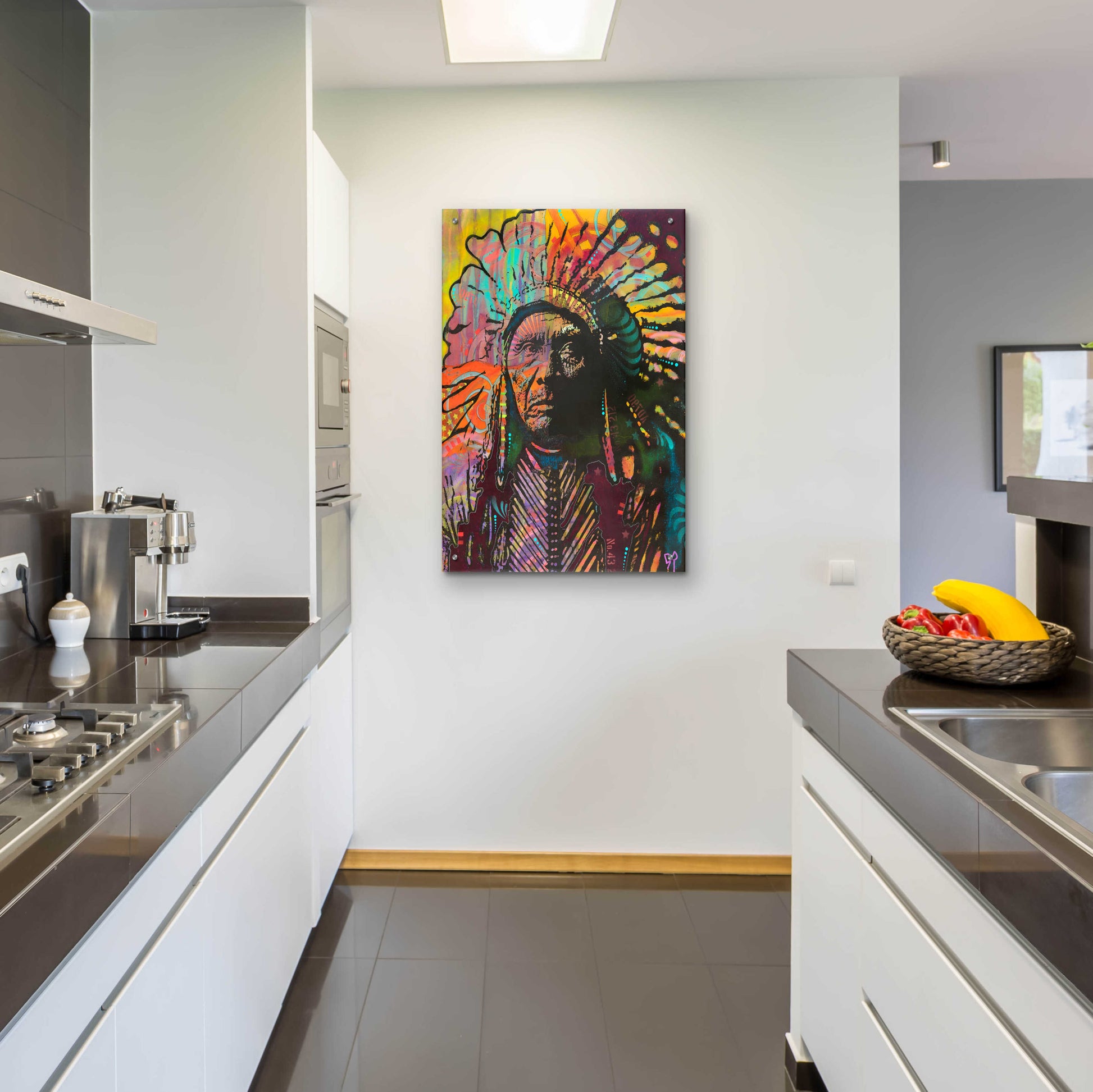 Epic Art 'Native American IV' by Dean Russo, Acrylic Glass Wall Art,24x36