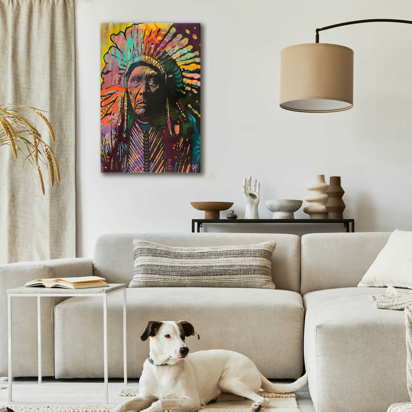 Epic Art 'Native American IV' by Dean Russo, Acrylic Glass Wall Art,24x36