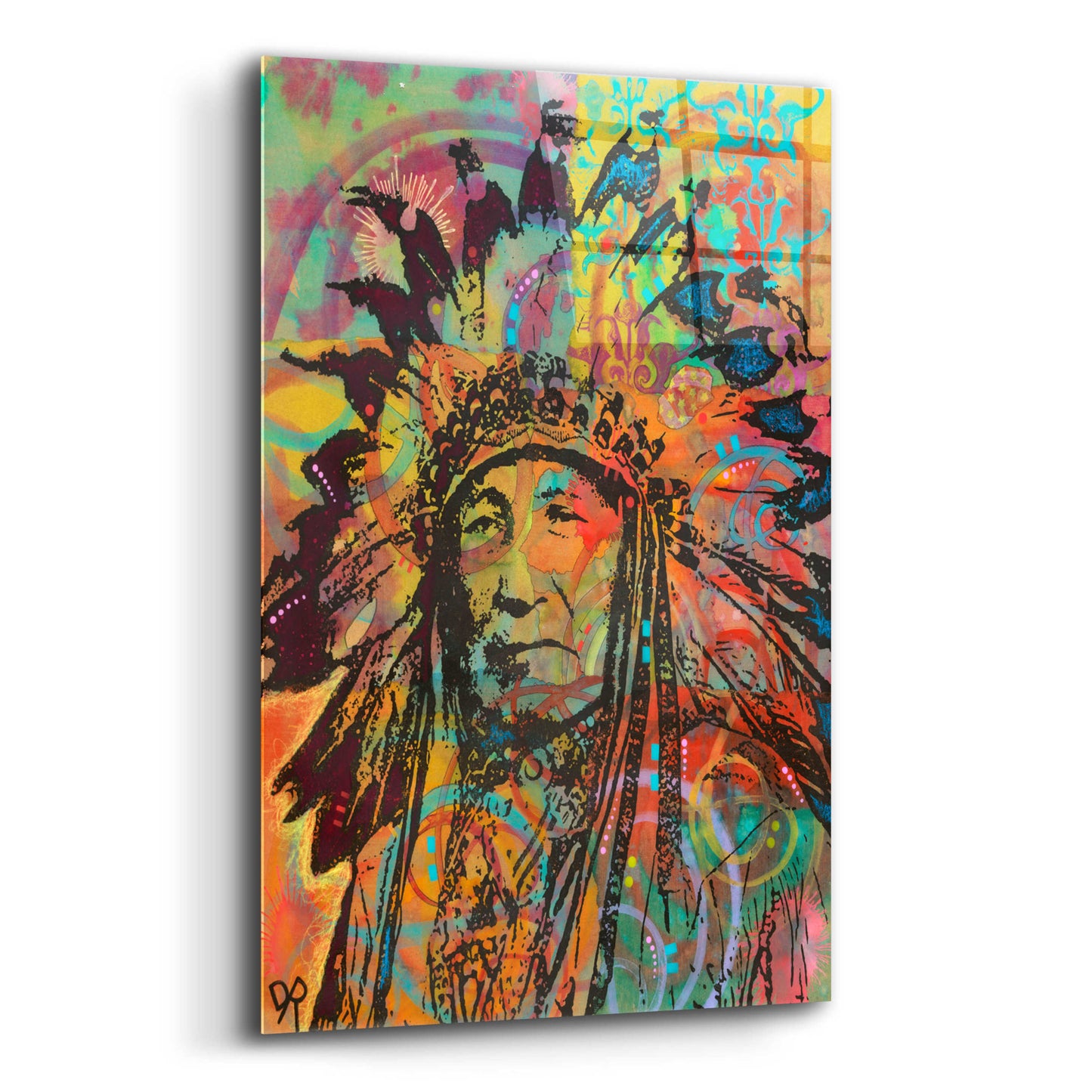 Epic Art 'Native American V' by Dean Russo, Acrylic Glass Wall Art,12x16