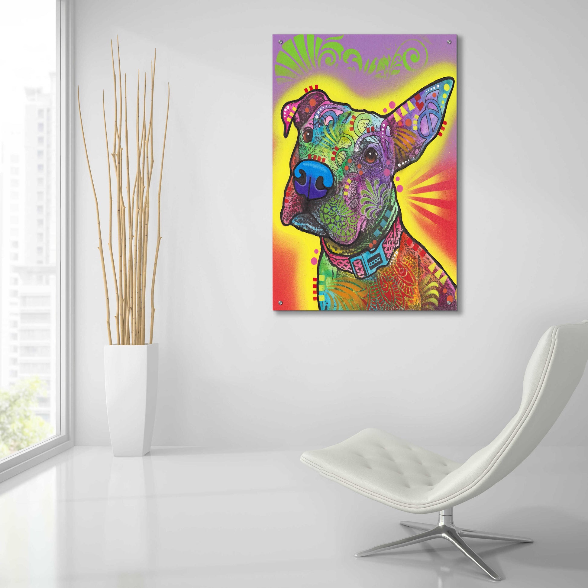 Epic Art 'Izzy' by Dean Russo, Acrylic Glass Wall Art,24x36