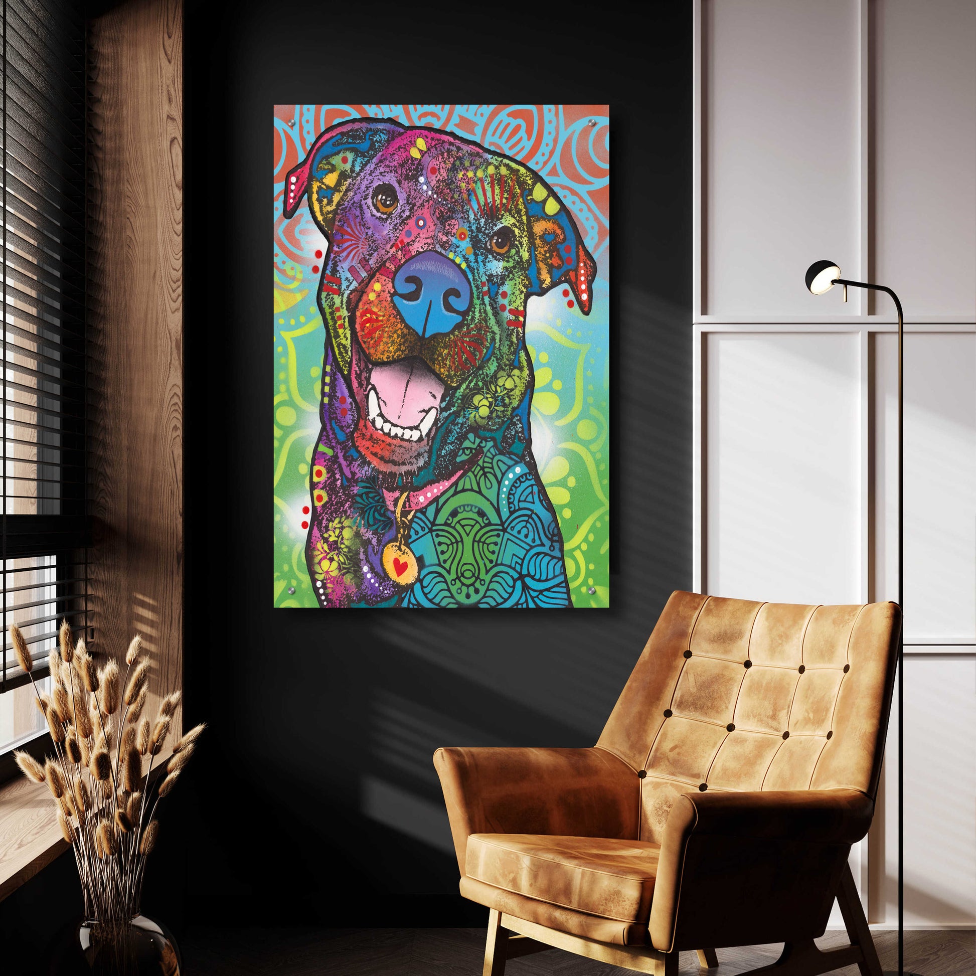 Epic Art 'Louie' by Dean Russo, Acrylic Glass Wall Art,24x36