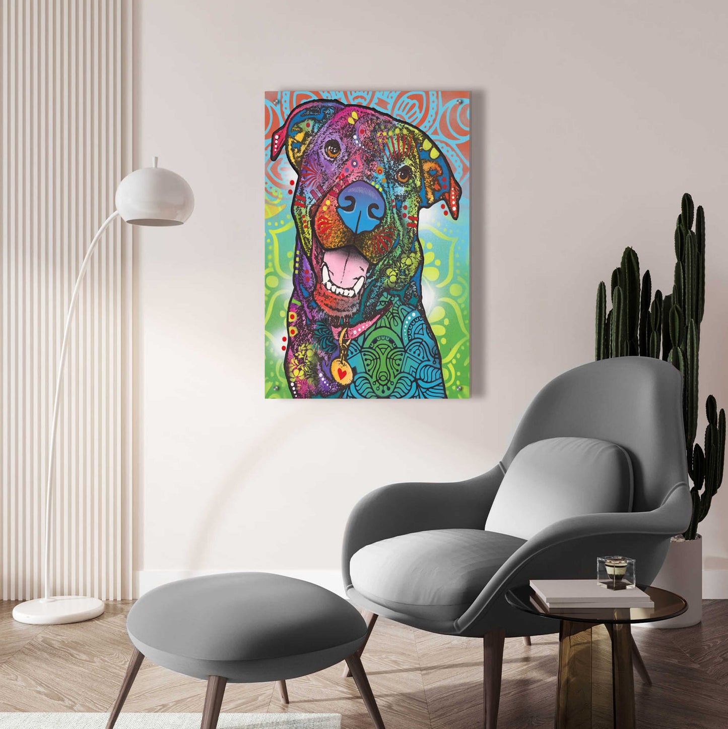 Epic Art 'Louie' by Dean Russo, Acrylic Glass Wall Art,24x36