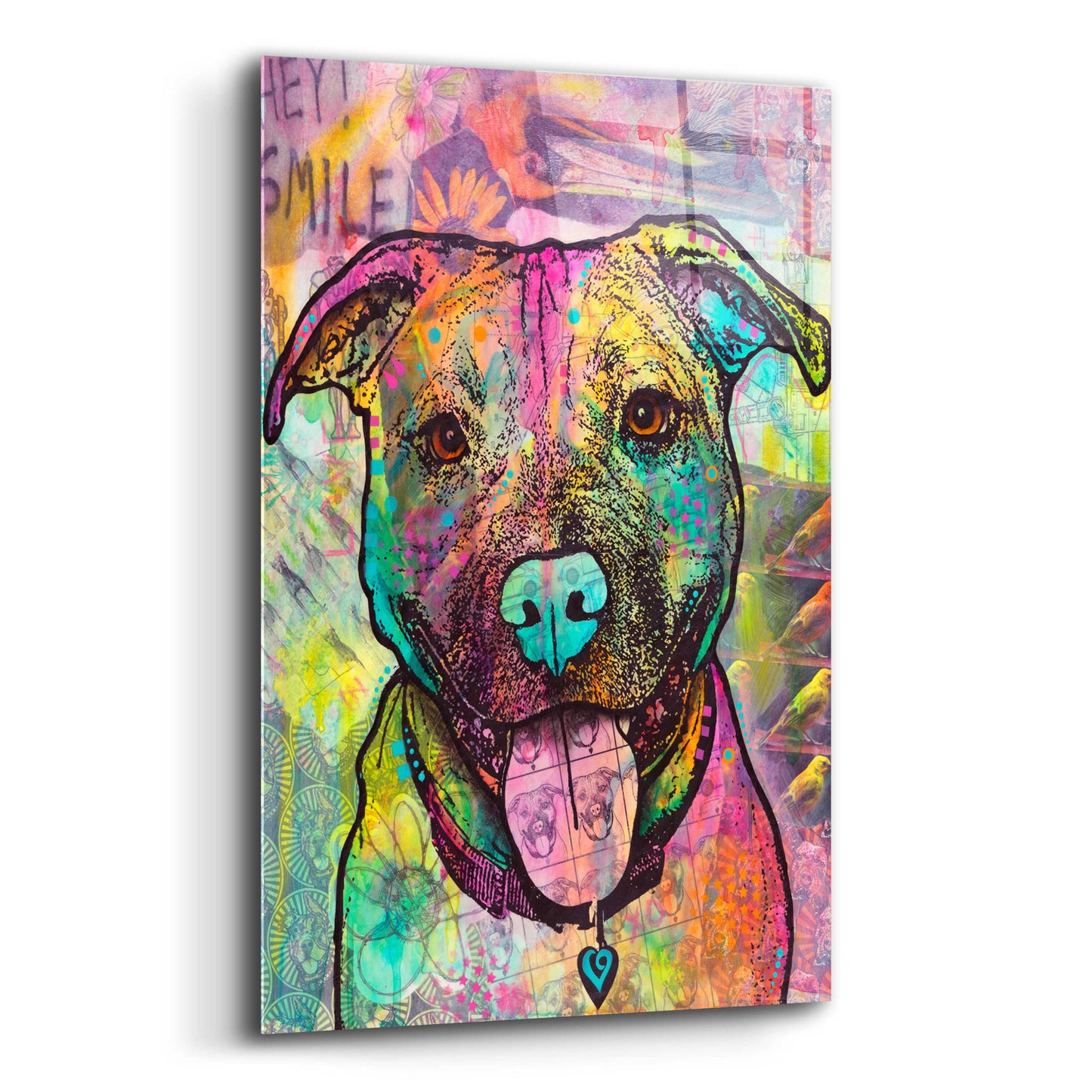 Epic Art 'Hey Smile' by Dean Russo, Acrylic Glass Wall Art,12x16