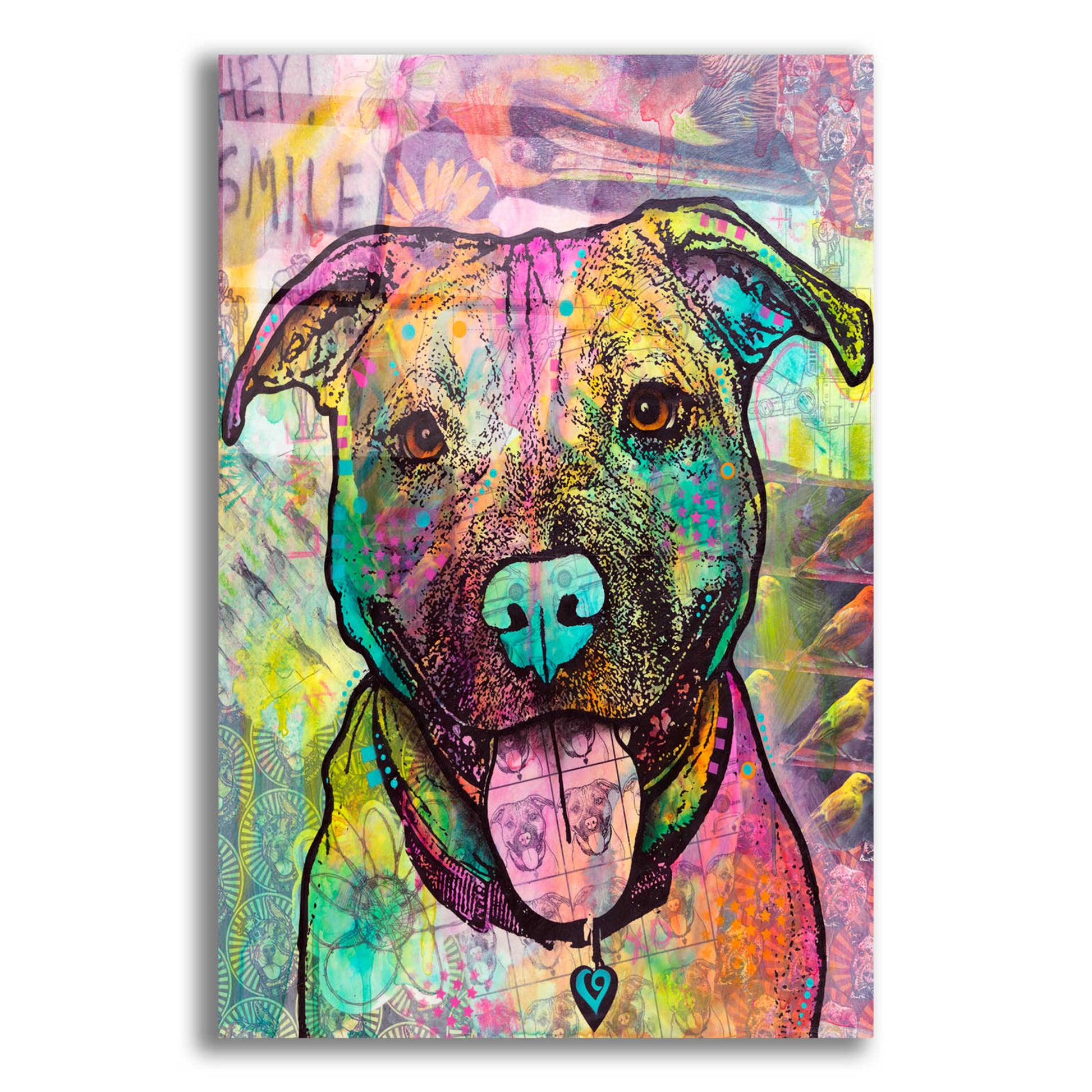 Epic Art 'Hey Smile' by Dean Russo, Acrylic Glass Wall Art,12x16