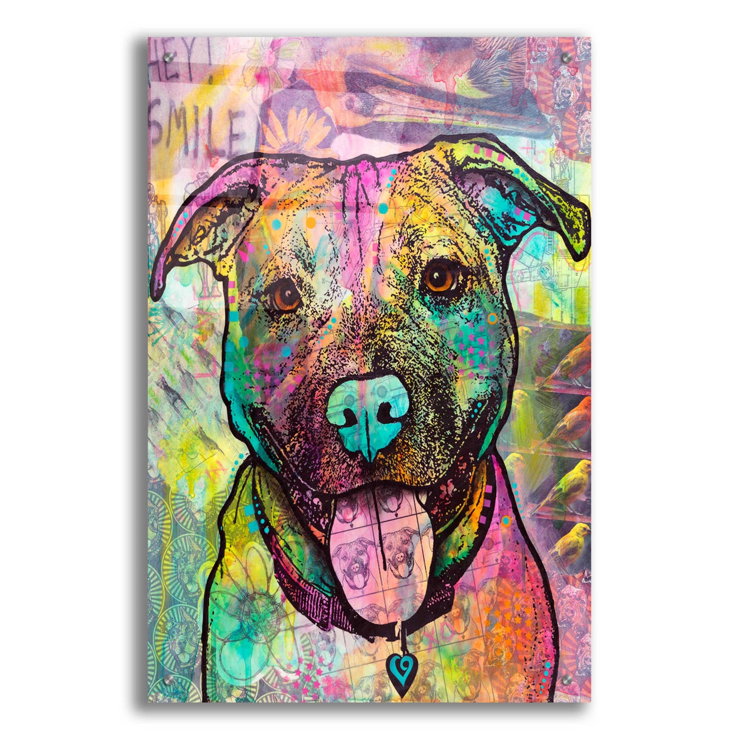 Epic Art 'Hey Smile' by Dean Russo, Acrylic Glass Wall Art,24x36