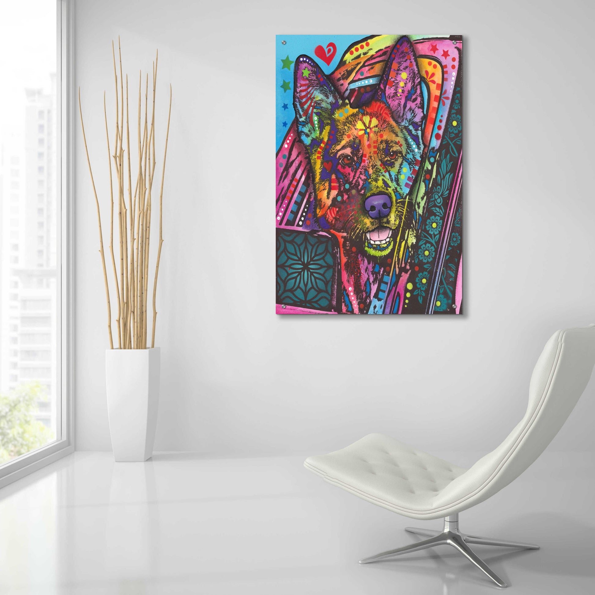 Epic Art 'Jax' by Dean Russo, Acrylic Glass Wall Art,24x36