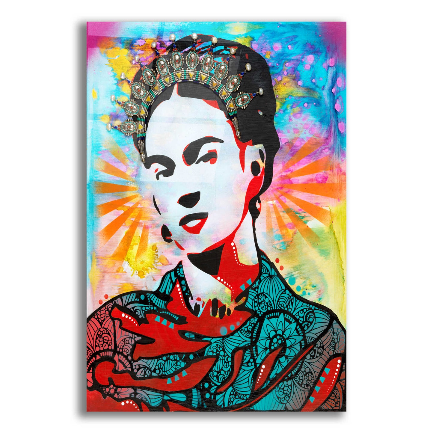 Epic Art 'Kahlo' by Dean Russo, Acrylic Glass Wall Art,12x16