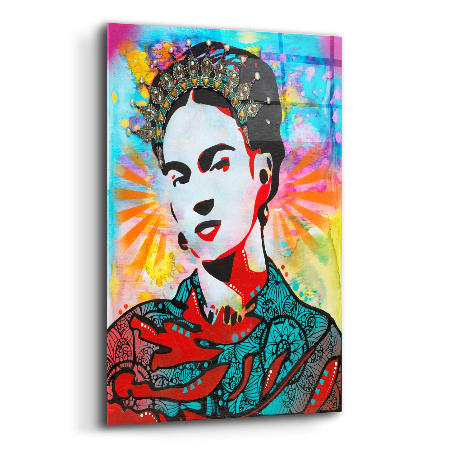 Epic Art 'Kahlo' by Dean Russo, Acrylic Glass Wall Art,16x24