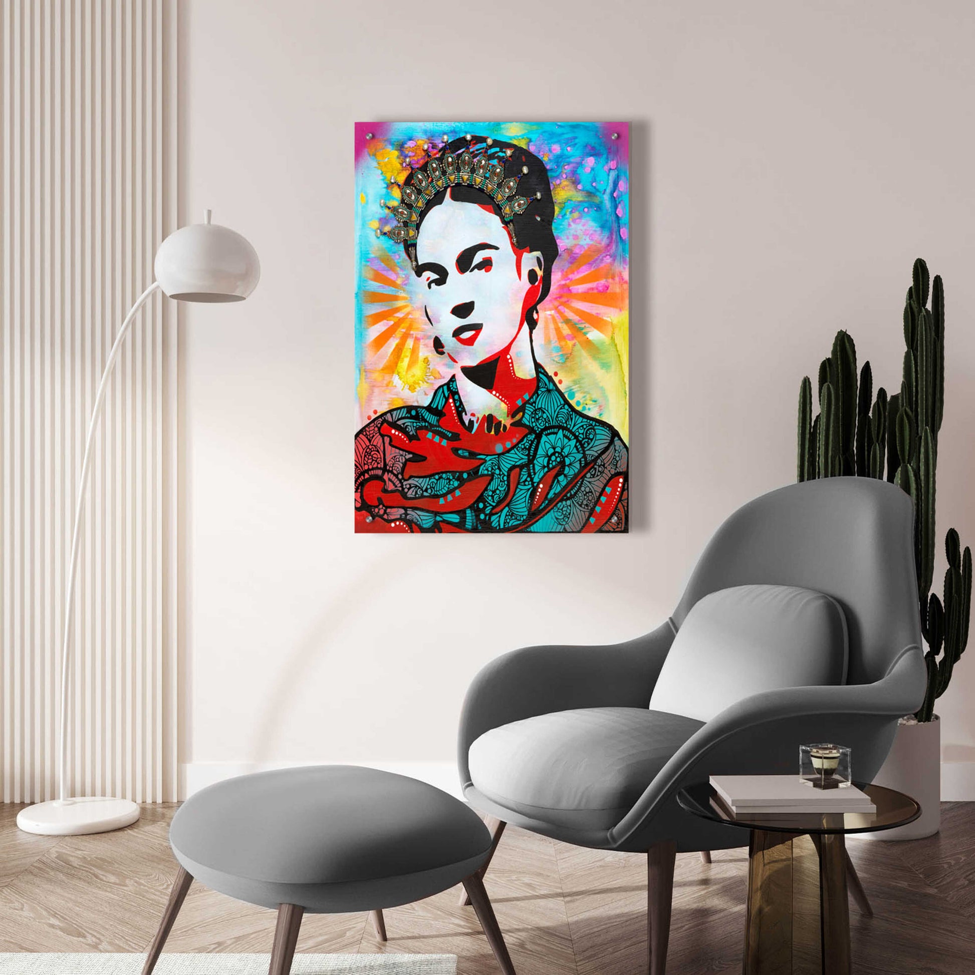 Epic Art 'Kahlo' by Dean Russo, Acrylic Glass Wall Art,24x36