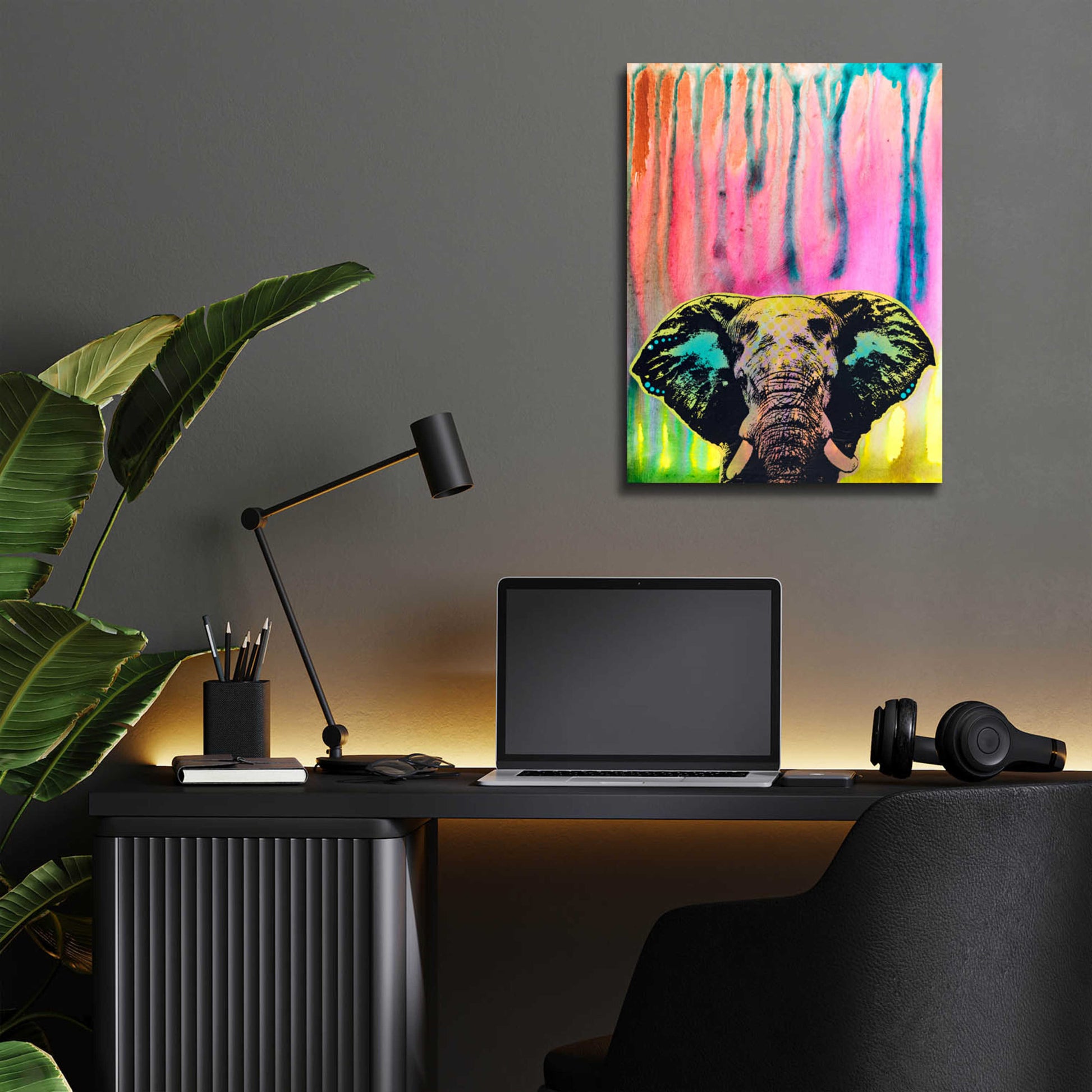 Epic Art 'Elephant 3' by Dean Russo, Acrylic Glass Wall Art,12x16