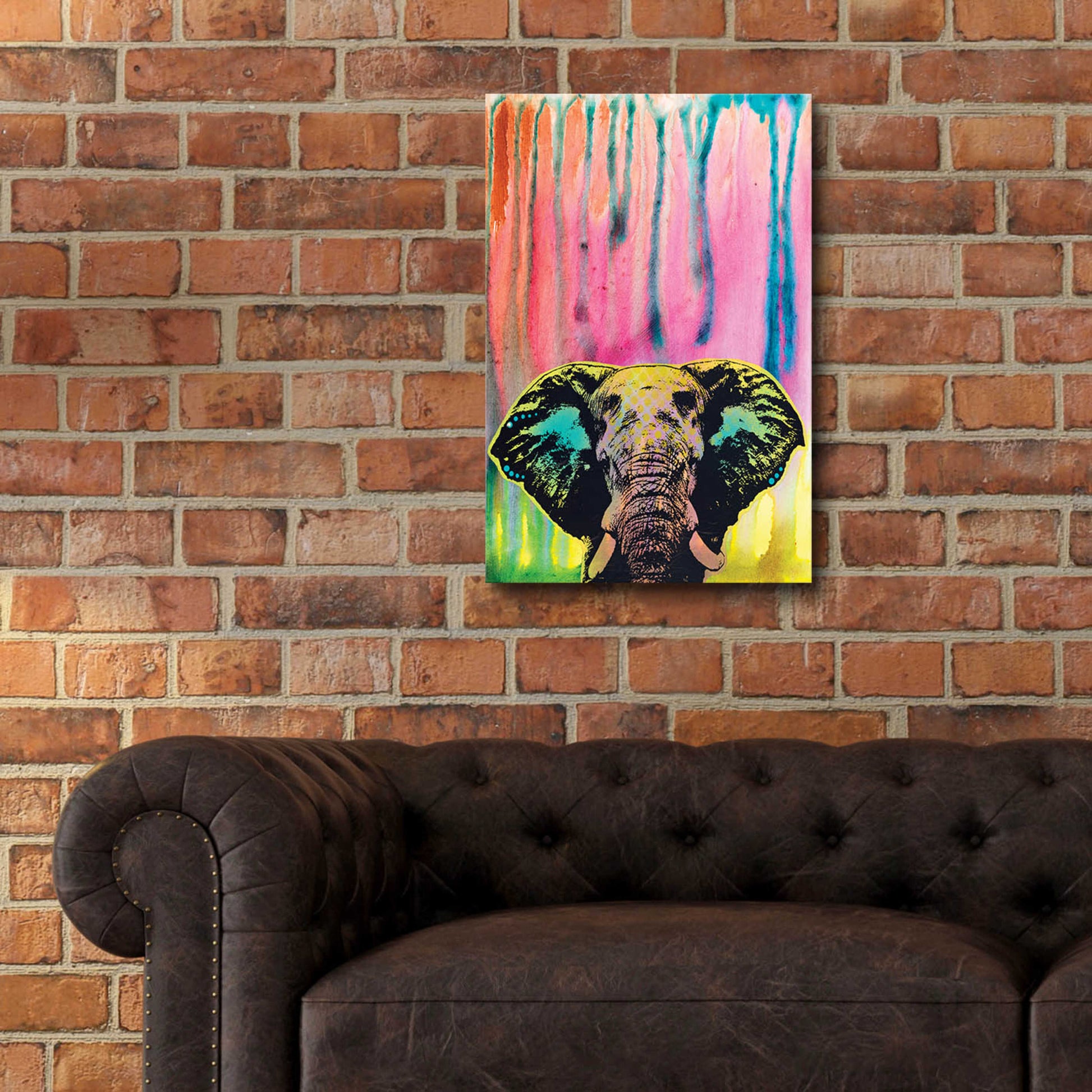 Epic Art 'Elephant 3' by Dean Russo, Acrylic Glass Wall Art,16x24