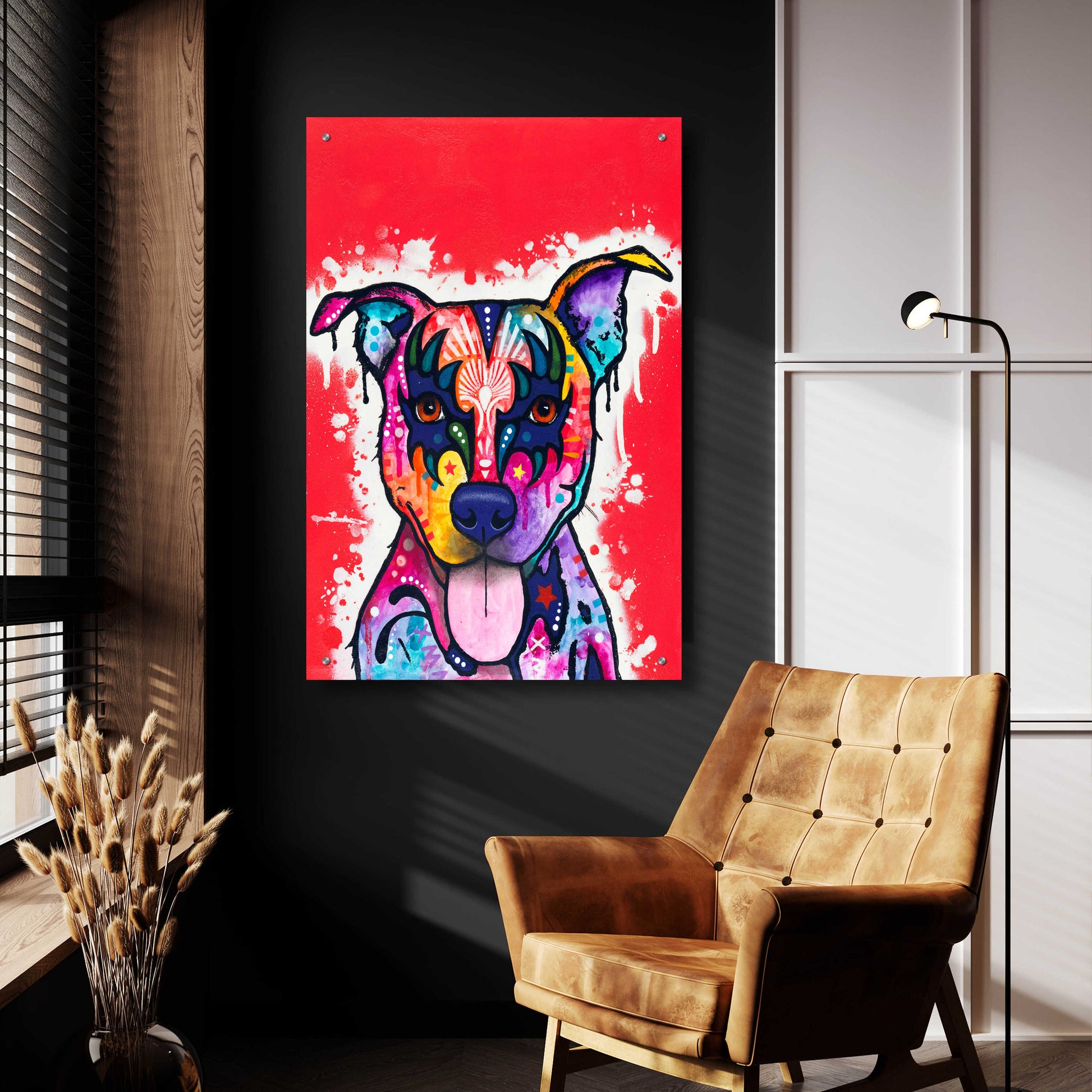 Epic Art 'Kiss Dog' by Dean Russo, Acrylic Glass Wall Art,24x36