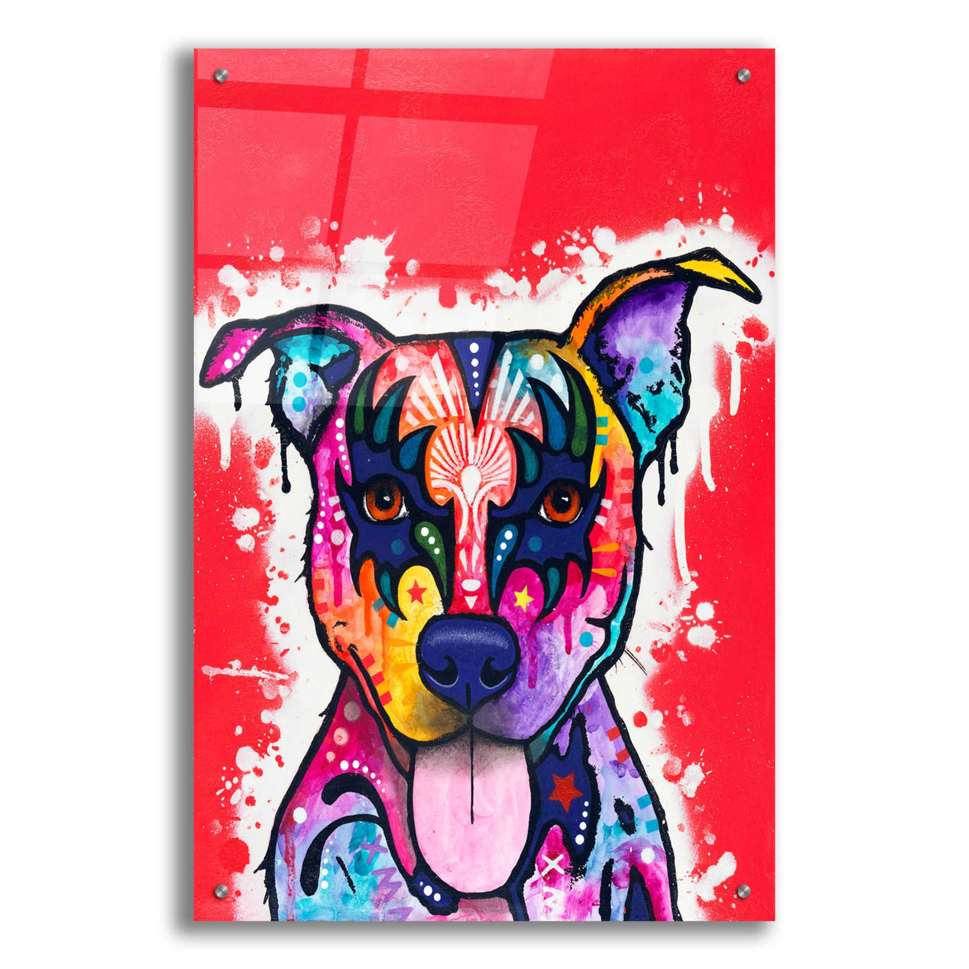 Epic Art 'Kiss Dog' by Dean Russo, Acrylic Glass Wall Art,24x36